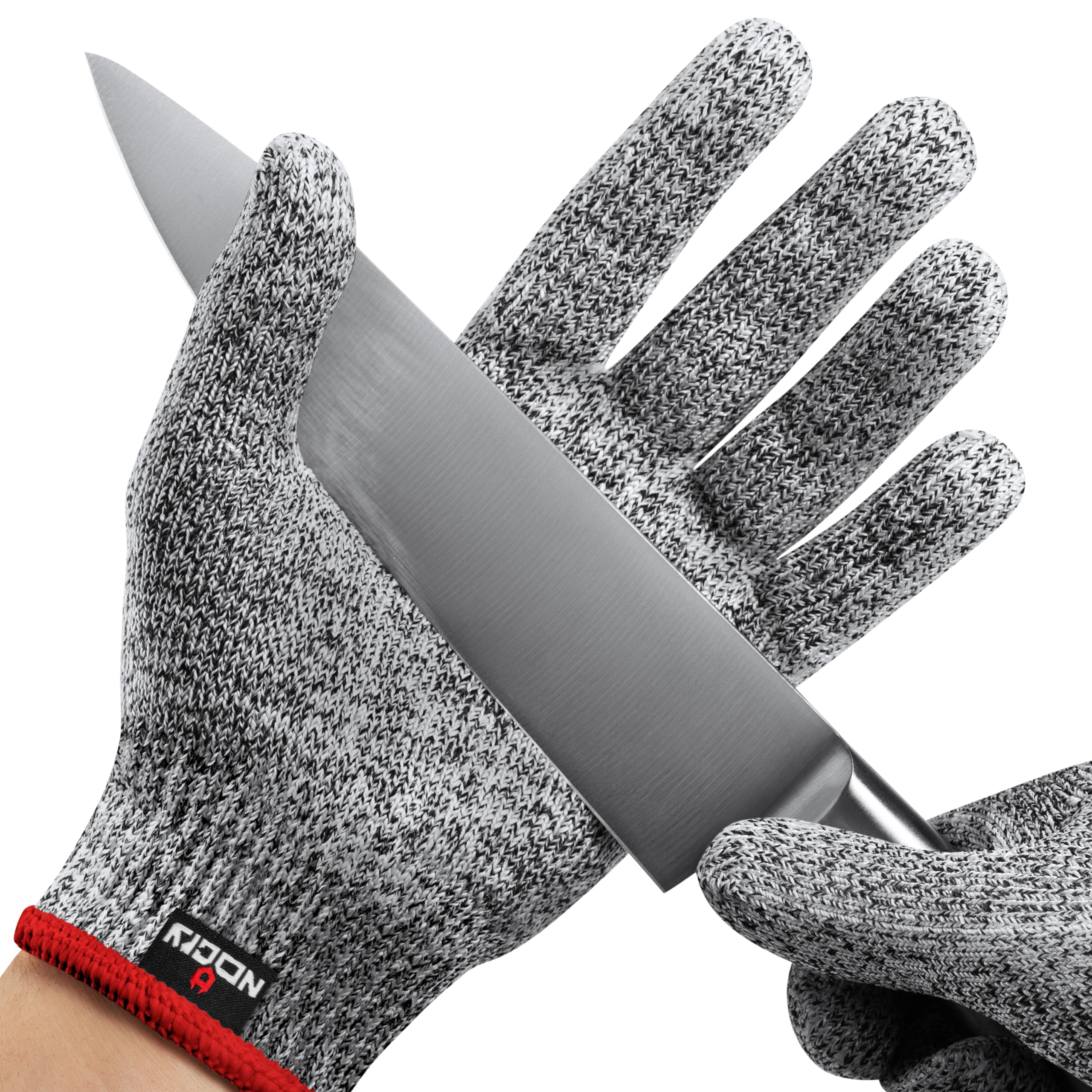 NoCry Premium Cut Resistant Gloves Food Grade — Level 5 Protection; Ambidextrous; Machine Washable; Superior Comfort and Dexterity; Lightweight; Complimentary eBook