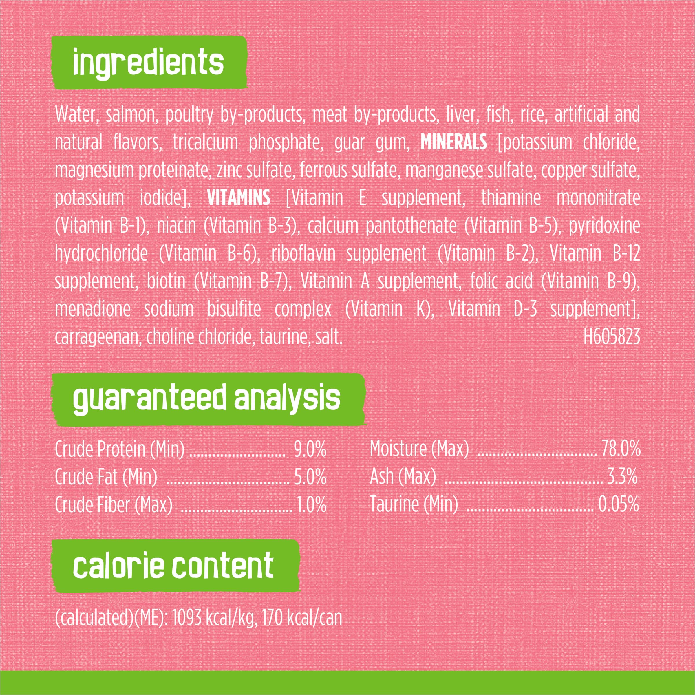 Purina Friskies Wet Cat Food Pate, Pate Salmon Dinner - (Pack of 24) 5.5 oz. Cans