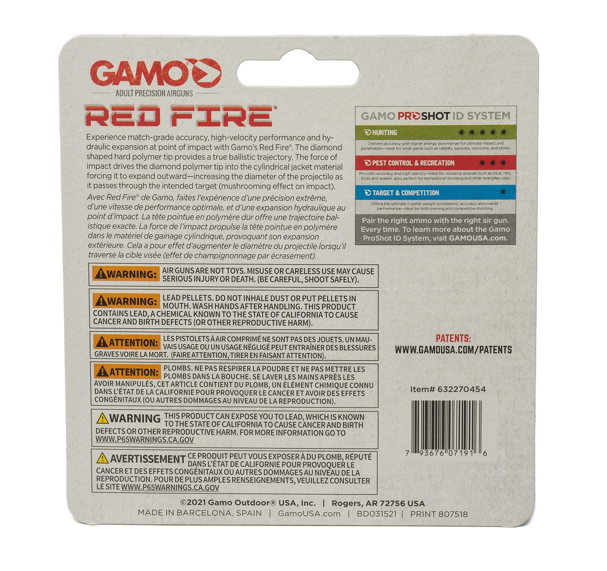 Gamo Red Fire .22 Cal, 15.4 Grains, Polymer Tip, 125ct