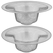 2 Pack - 4.5" Top / 3" Mesh Basket - Kitchen Sink Drain Strainer Stainless Steel Large Basket Food Catcher. Fast Flow and Effective Full Mesh Basket