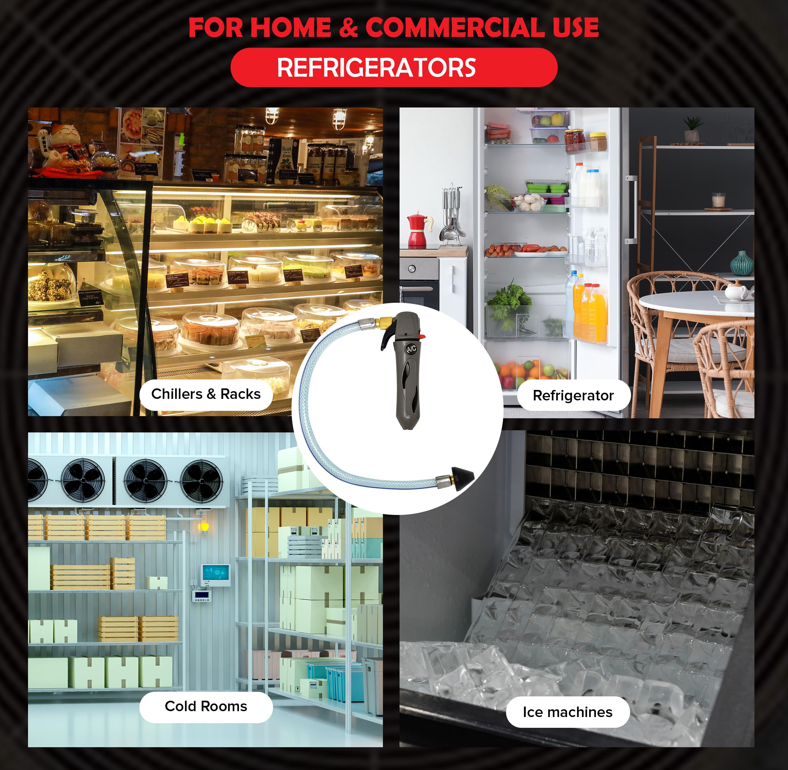 RedRock Gallo Drain Gun- with 5 Unthreaded CO2 Cartridges for A/C Condensate Line - Air Conditioner Cleaner Blaster Opener Kit with Five Cartridge Clears HVAC Clogs