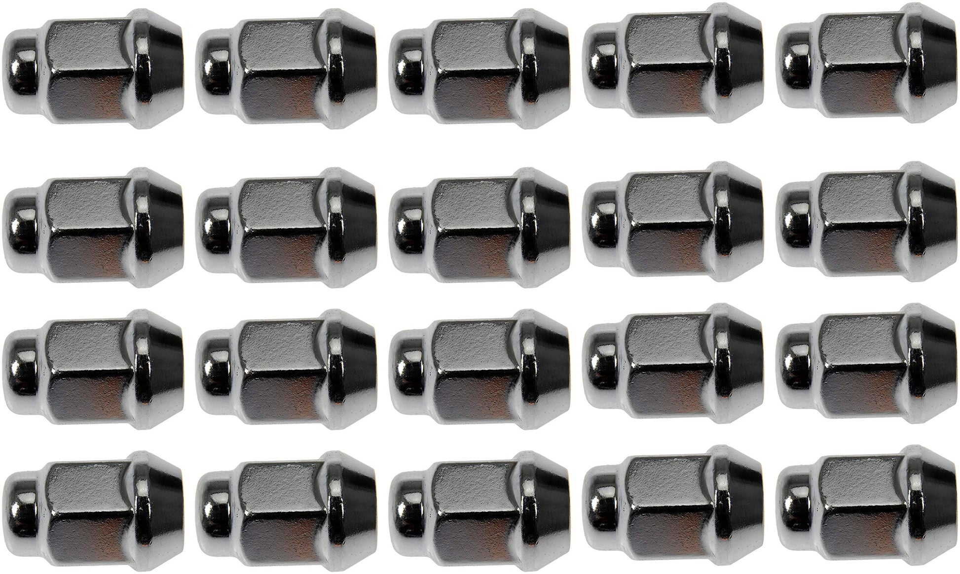 Dorman 711-265 Wheel Nut Chrome Acorn Bulge Seat 1/2-20 Compatible with Select Models, 20 Pack