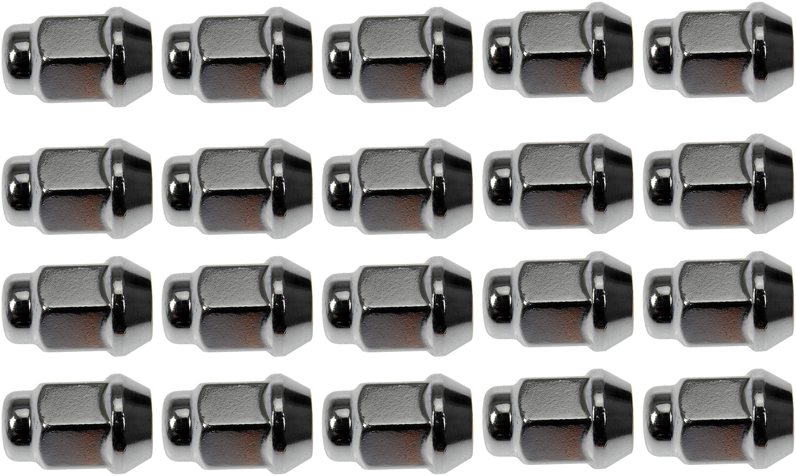 Dorman 711-265 Wheel Nut Chrome Acorn Bulge Seat 1/2-20 Compatible with Select Models, 20 Pack