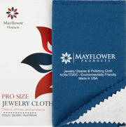 Mayflower Polishing Cloth for Silver, Gold, Platinum USA Made. Pure Cotton Pro Size Cleaning Cloth That Shines Like New Jewelry Watches Engagement Rings Silverware Coins Diamonds Musical Instruments