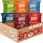 SunChips 100% Whole Grain Snacks, 6 Flavor Variety Pack, 1 oz Bags (Pack of 21)