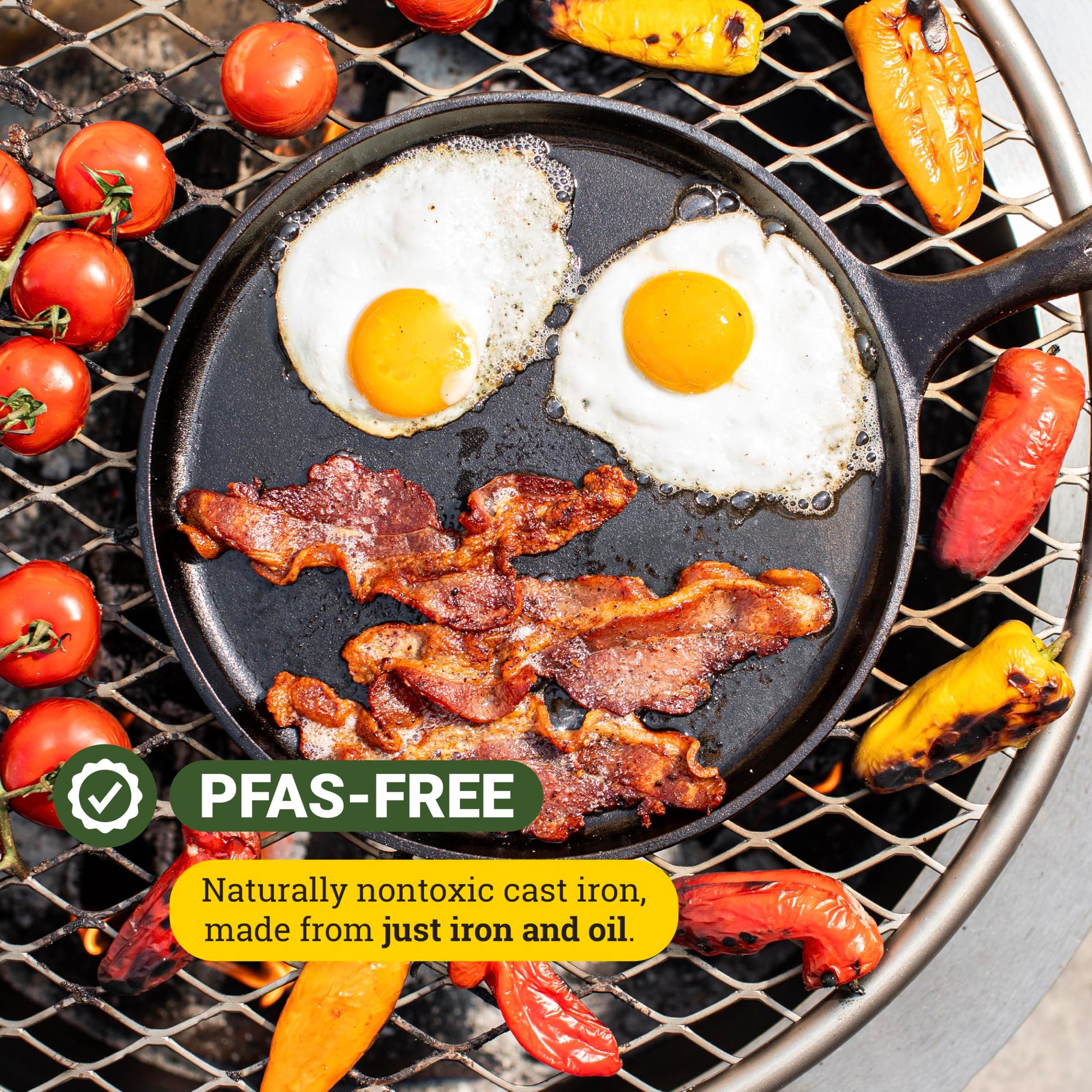 Lodge L9OG3 Cast Iron Round Griddle, Pre-Seasoned, 10.5-inch - Made in USA, Compatible with Stovetop, Oven, Grill & Campfire