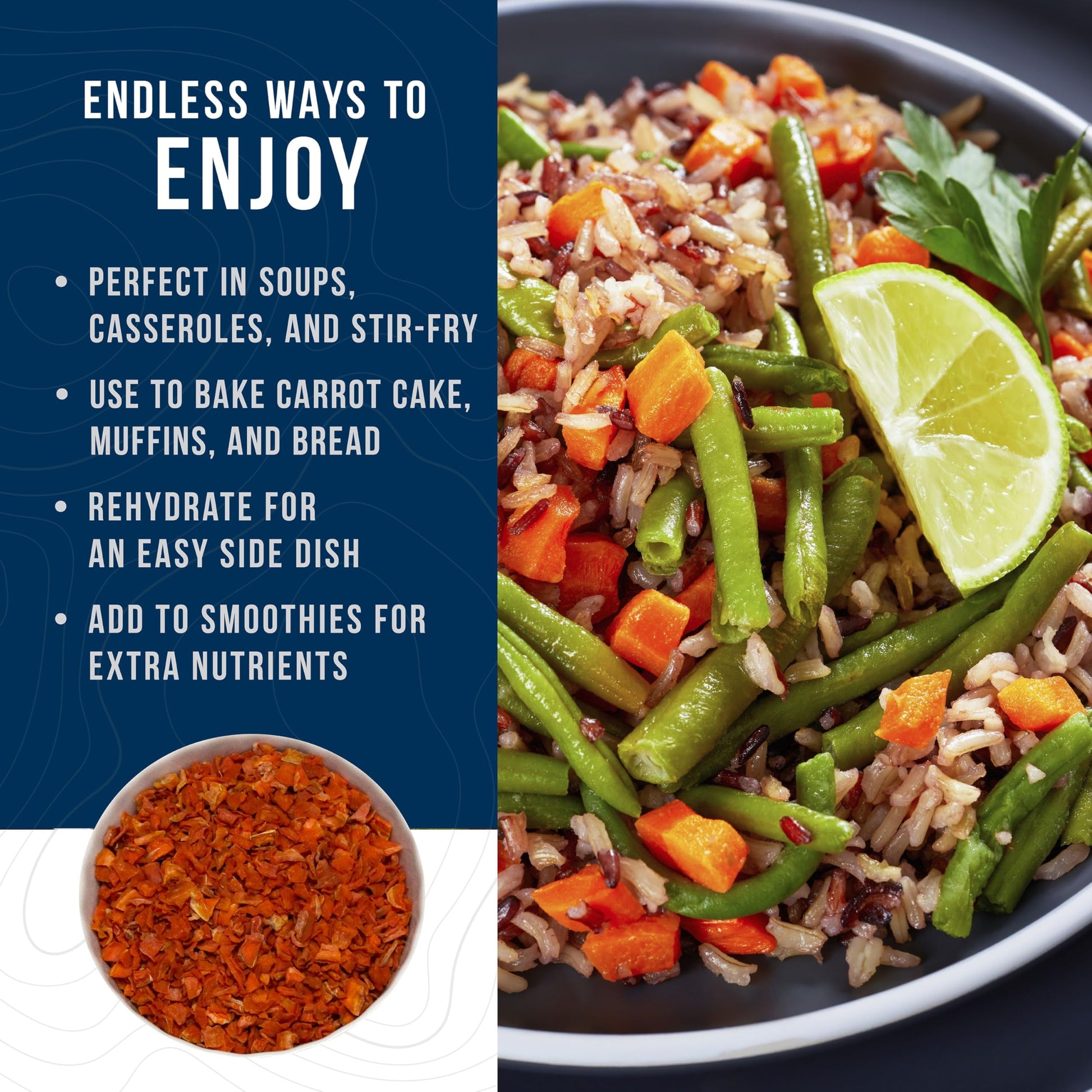 Augason Farms Dehydrated Diced Carrots Can, Emergency Food Supply, Everyday Meals, 216 Servings