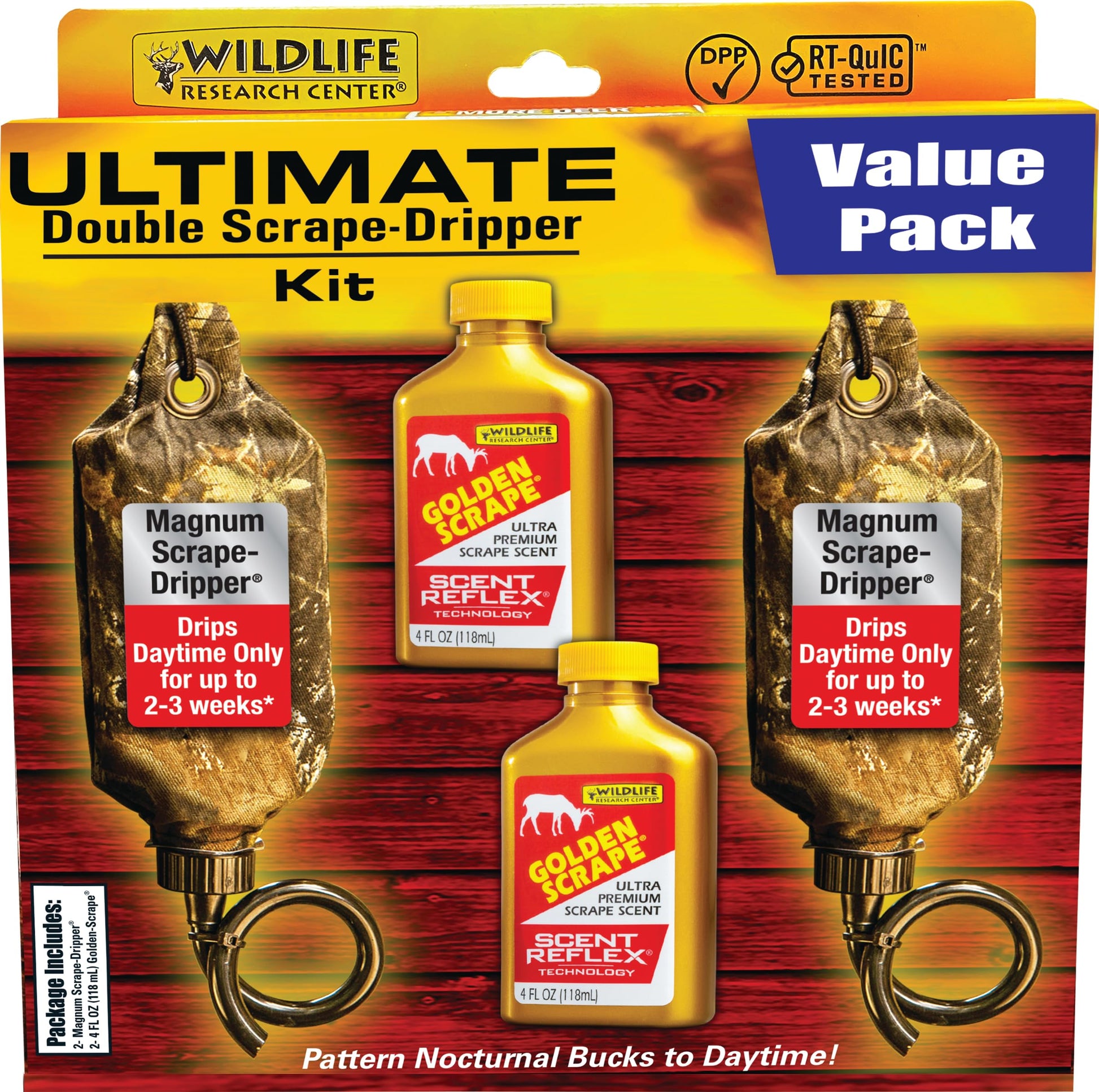 Wildlife Research 385 Magnum Dripper Active-Scrape Combo, 4 Fluid Ounces,Camouflage,Medium