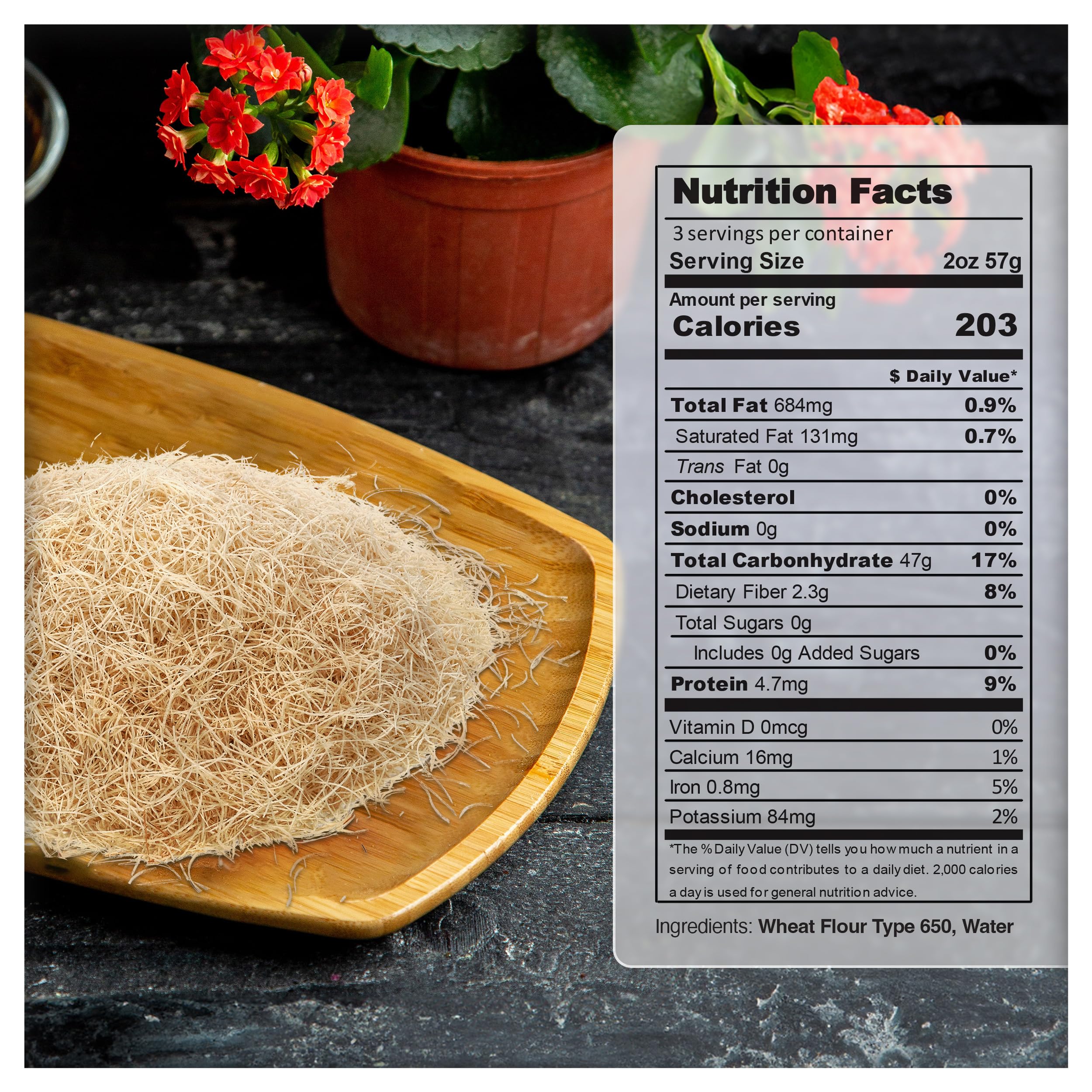 Eastanbul Dried & Chopped Kataifi Shredded Fillo Dough, Kurutulmus Kadayif Pastry Dough, Ingredient for The Viral Dubai Pistachio Chocolate Bar, Shredded Phyllo, Kunafa, Knafeh, Katifi, 170g (6oz)