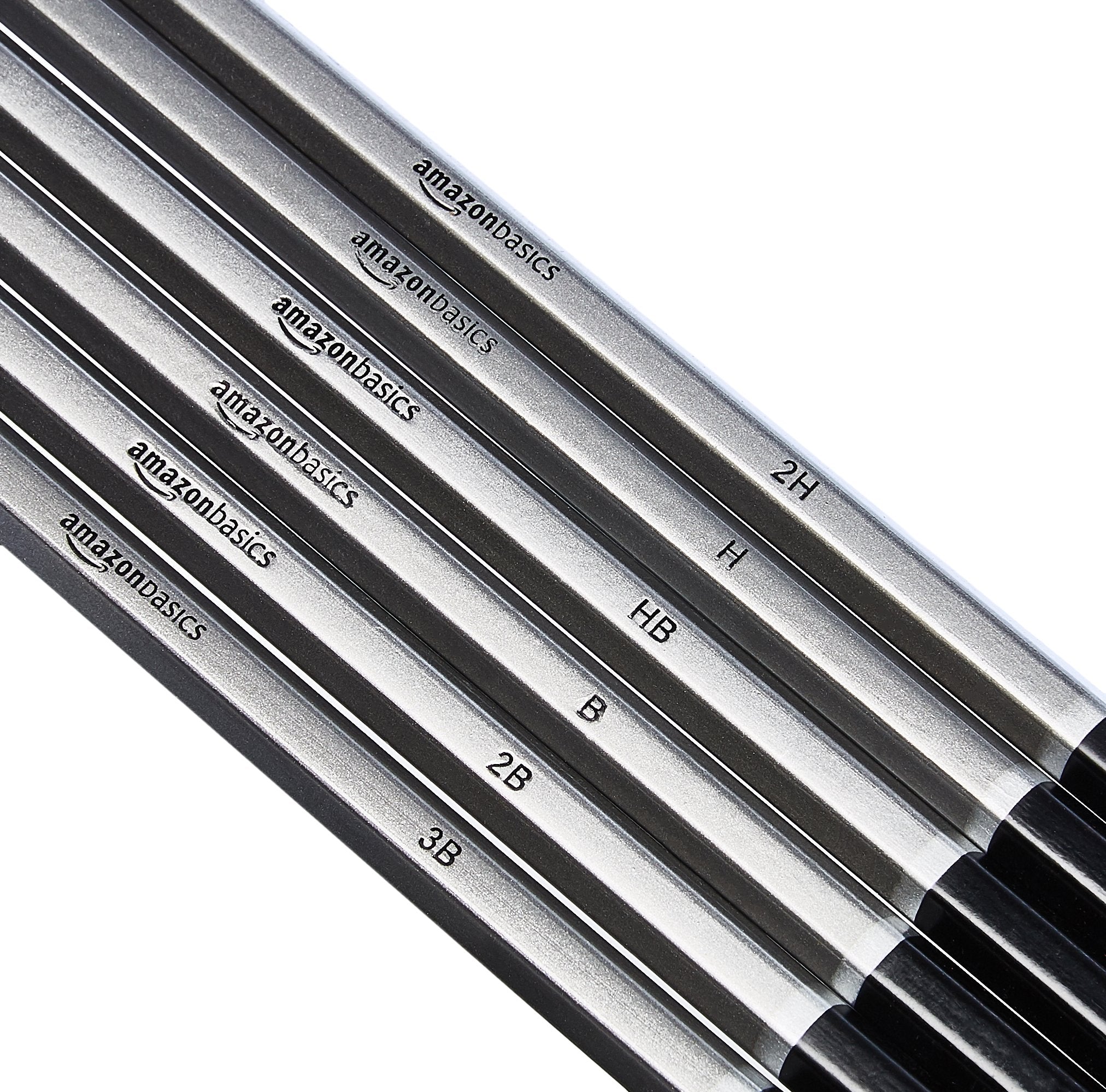 Amazon Basics Sketching and Drawing Art Pencil Kit, Artist Supplies with Pencils, Erasers, Sharpener, Charcoal, Black, White, 17 Piece Set