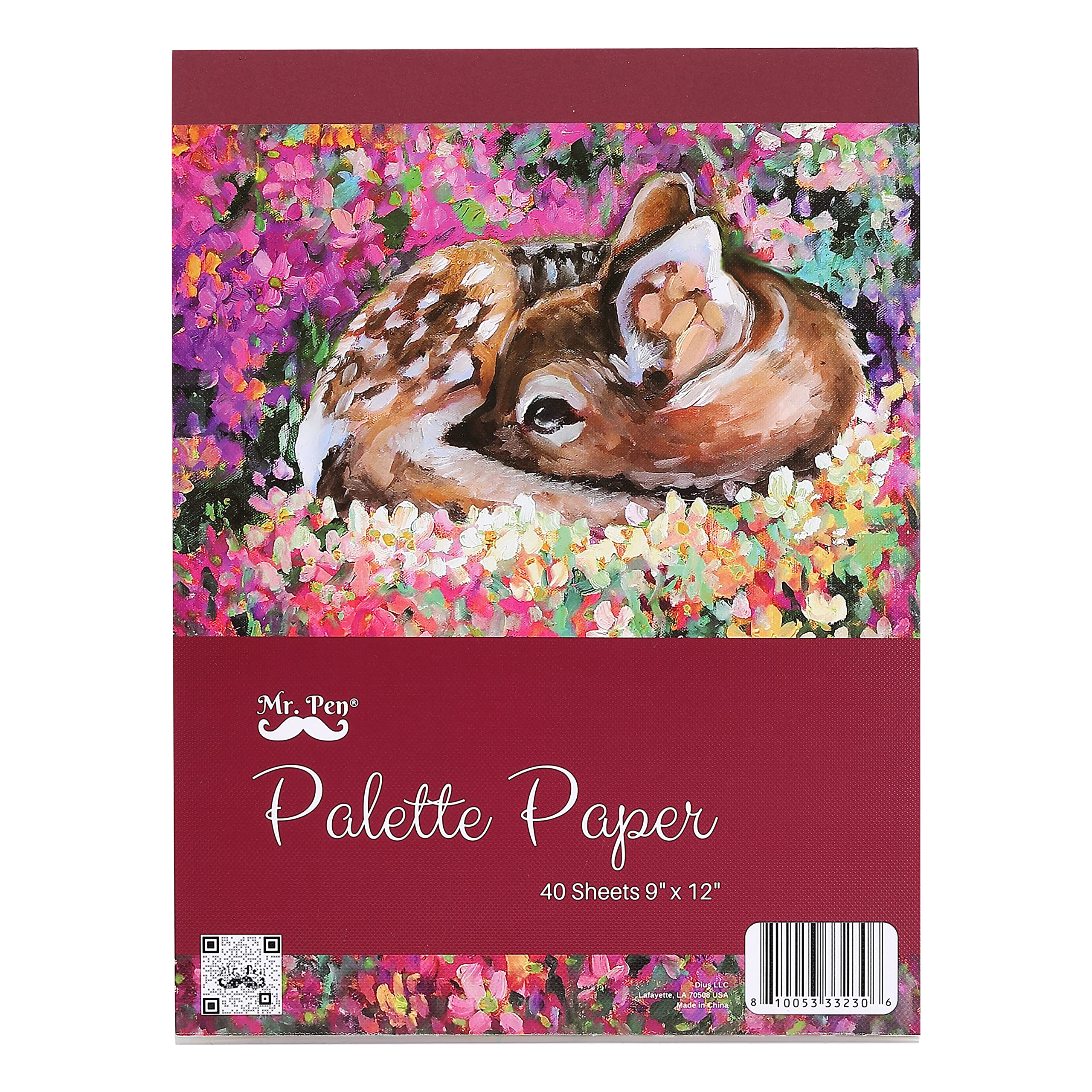 Mr. Pen- Palette Paper Paint Pad, 9"x12", 40 Sheets, Acrylic Paint Paper, Drawing Paper, Painting Paper, Disposable Paint Palette Paper, Oil Paint Palette, Watercolor Palette Paper