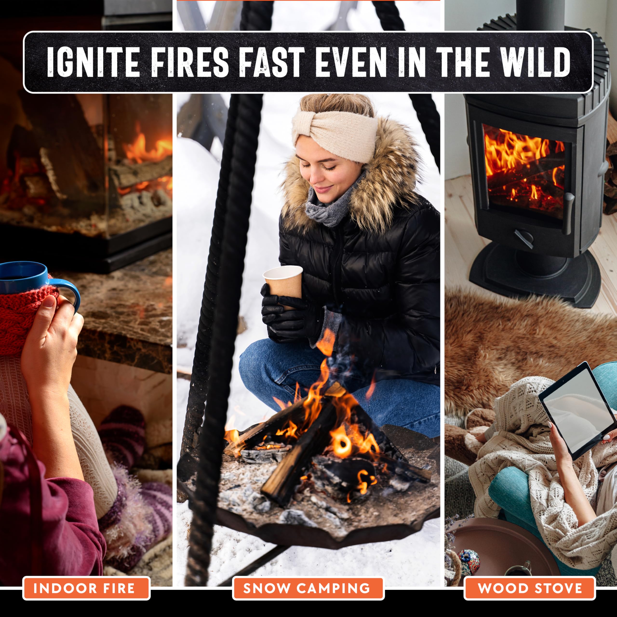 10lb Fatwood Fire Starter Sticks | 100% Natural Fire Starters for Campfires, Firepit, Fireplaces, BBQ, Wood Stoves | Easy Ignition w/Just 2 Sticks | Camping Essentials by Billy Buckskin (10lb Box)