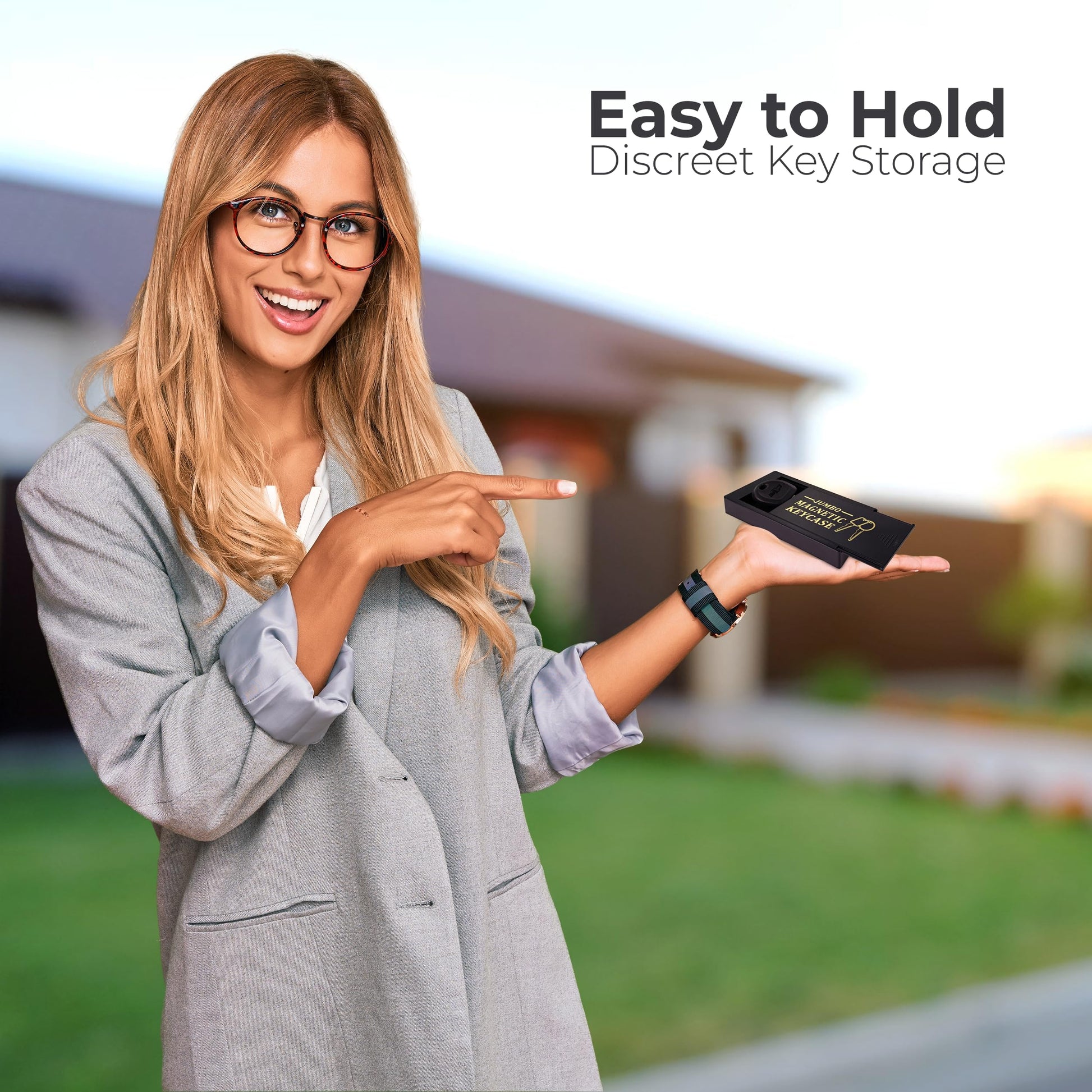 Hide A Key Magnetic Key Holder Under Car - Hide A Key for Your Car So You Never Lock Out - Plastic Magnet Key Hider to Store a Spare for Your Home, Storage, Office, or Vehicle - 3 pack - by RamPro