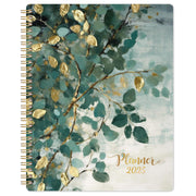 2025 Planner - Planner 2025, 8'' x 10'', Jan. 2025 - Dec. 2025, 2025 Planner Weekly and Monthly with Tabs, Pocket, Twin-wire Binding - Art Leaves