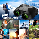 Binoculars 12x25 for Adults and Kids Night Vision Binoculars Compact Large Eyepiece Waterproof Binocular Easy Focus Wide Field of View & Long Eye Relief for Bird Watching,Hiking,Concert