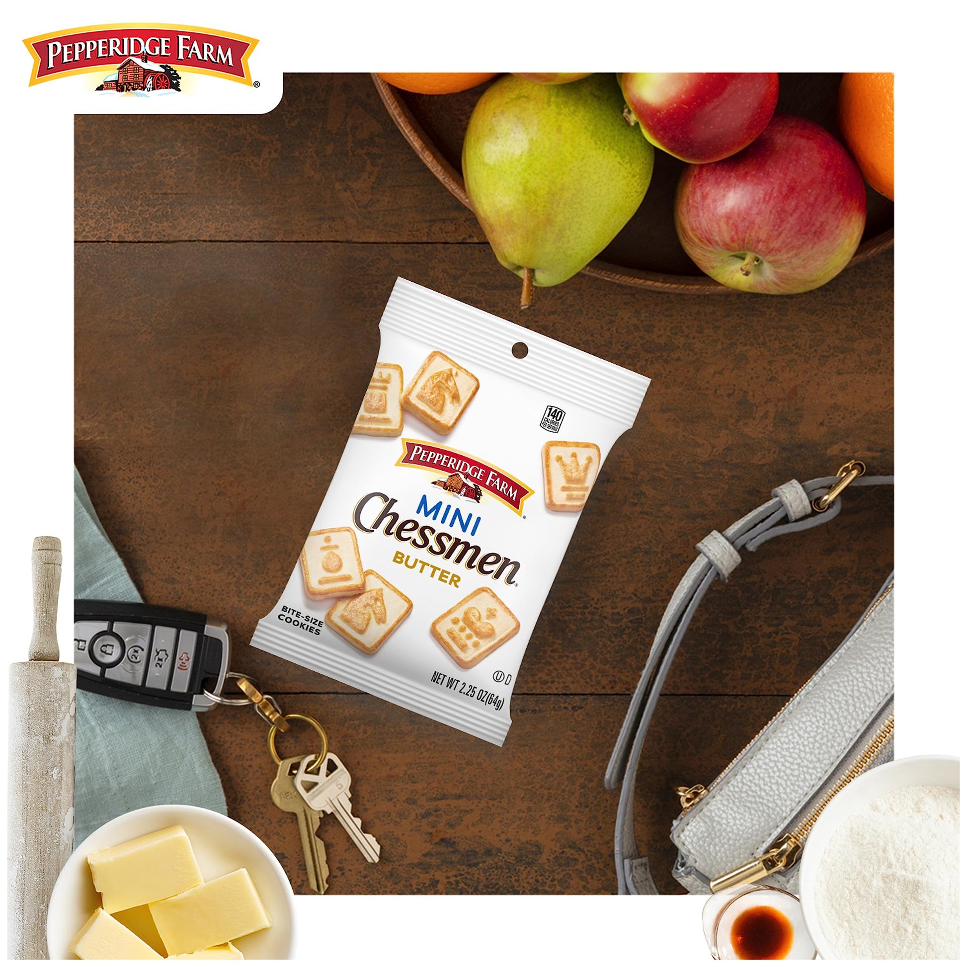 Pepperidge Farm Chessmen Minis Butter Cookies, 8 Snack Packs, 2.25-oz. Each (Pack of 8)