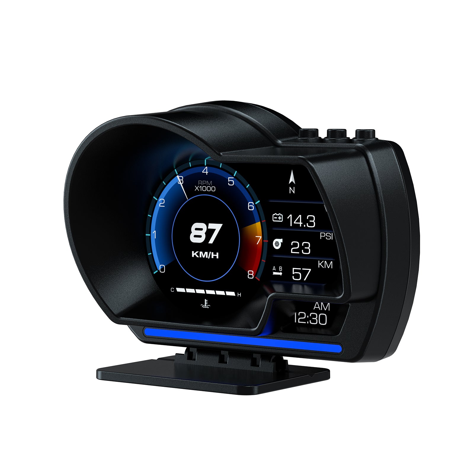 wiiyii Auto-HUD Head-Up-Display P6, OBD+GPS Smart Gauge, funktioniert hervorragend in den meisten Autos