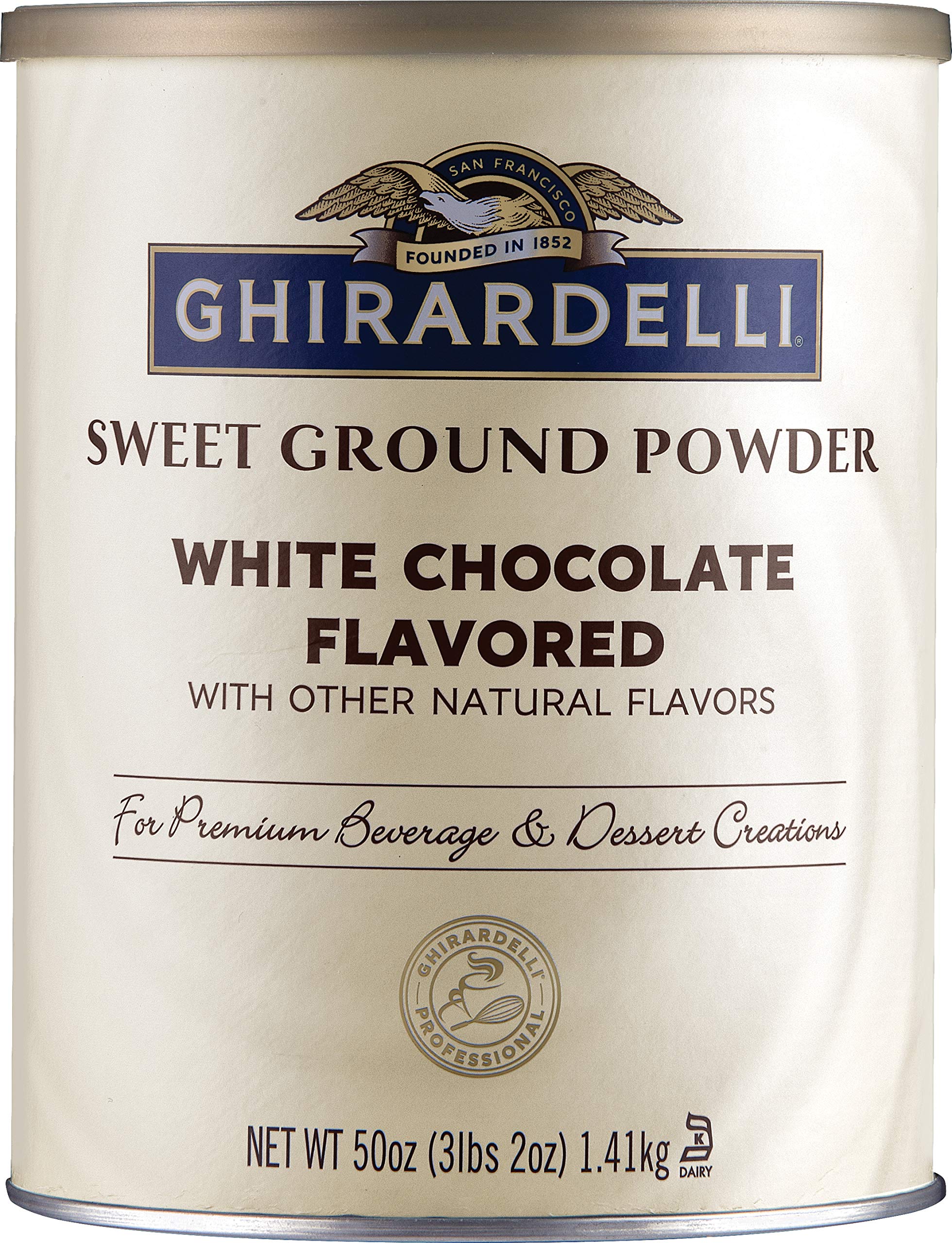 Ghirardelli Sweet Ground White Chocolate Flavor Powder, 3.12 lbs.