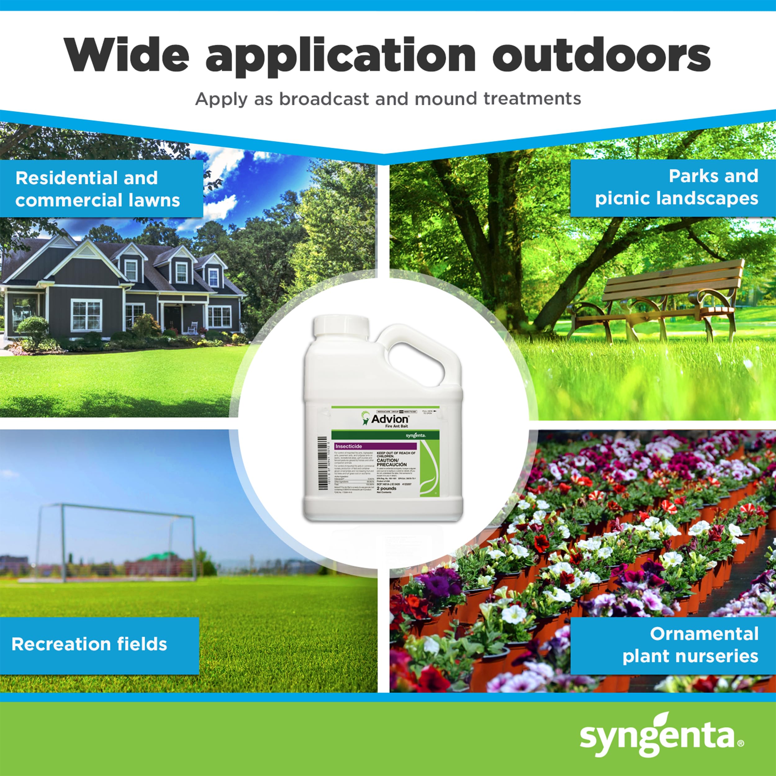 Advion Fire Ant Bait, 2-lb. Shaker Bottle, Highly Effective Fire Ant Bait, Formulated with 0.045% Indoxacarb, Outdoor Use, for Fast-Acting Control of Fire Ants