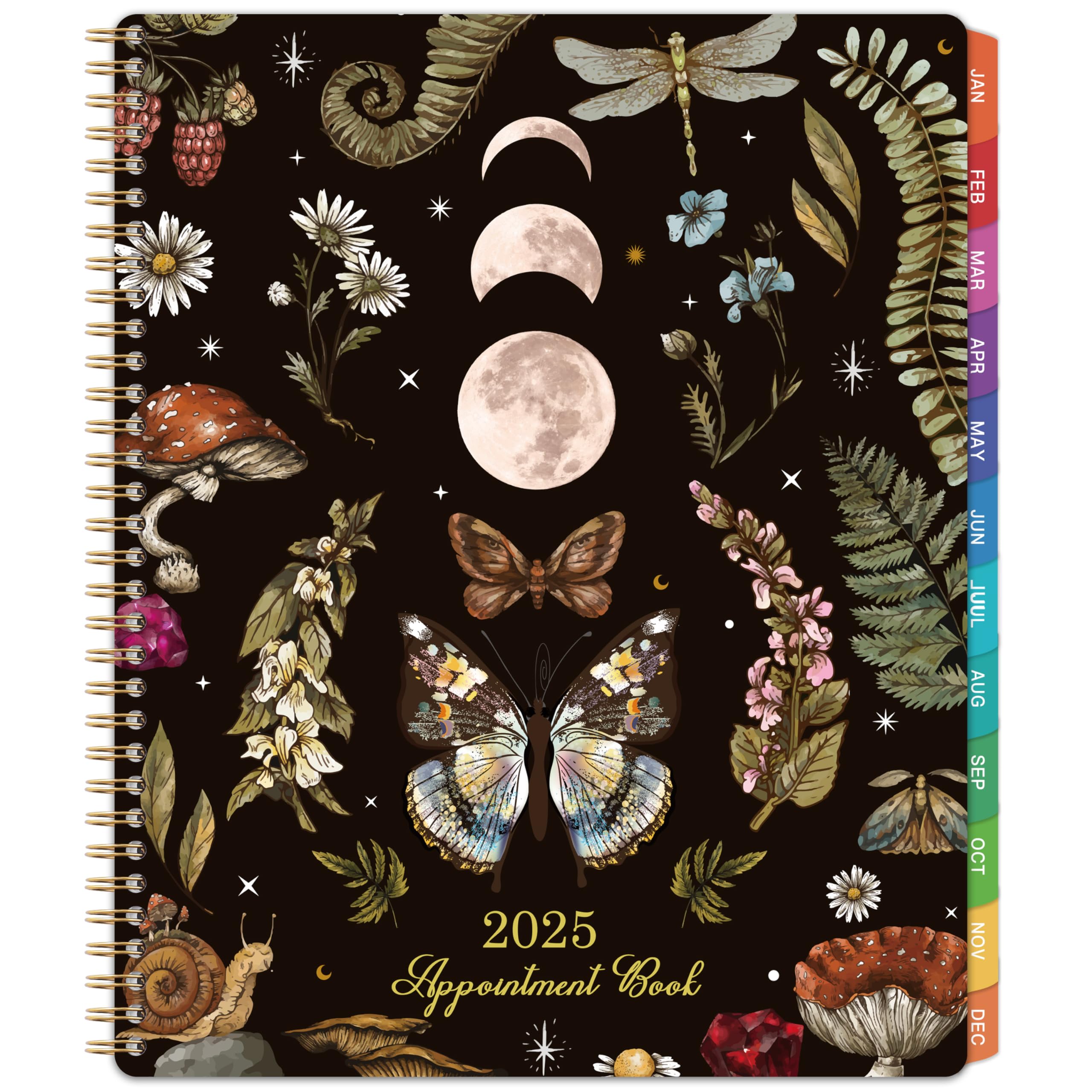 2025 Appointment Book - 8.1"x11", 2025 Daily Planner, Jan. - Dec.2025, Weekly & Monthly, Hourly Planner with 30-Minute Interval, Monthly Tabs, Pocket