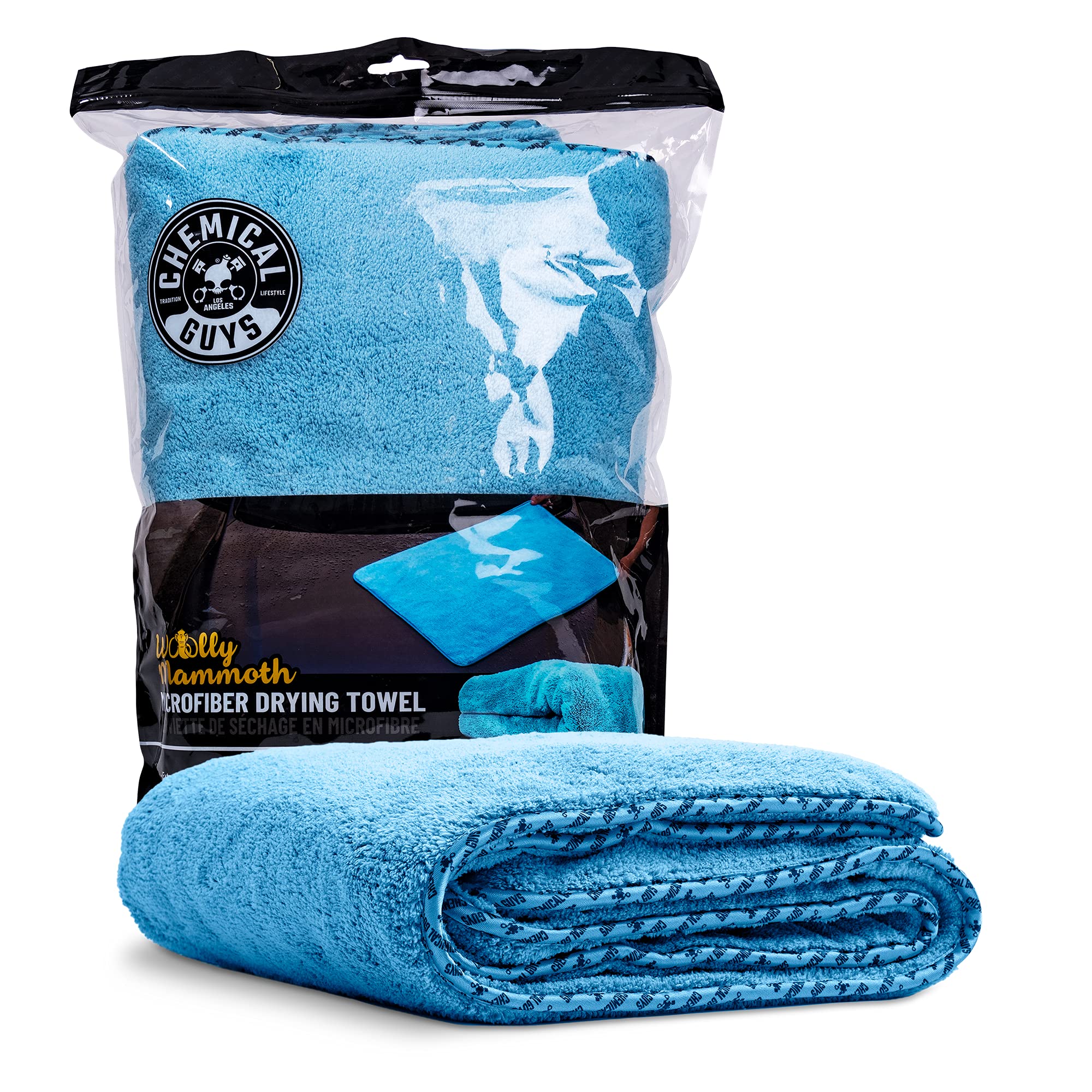 Chemical Guys MIC1995 Woolly Mammoth Large, Super Absorbent and Soft Microfiber Towels for Cars - 36" x 25" Gray, Ideal for Car Lovers and Auto Enthusiasts - Car Detailing Towels
