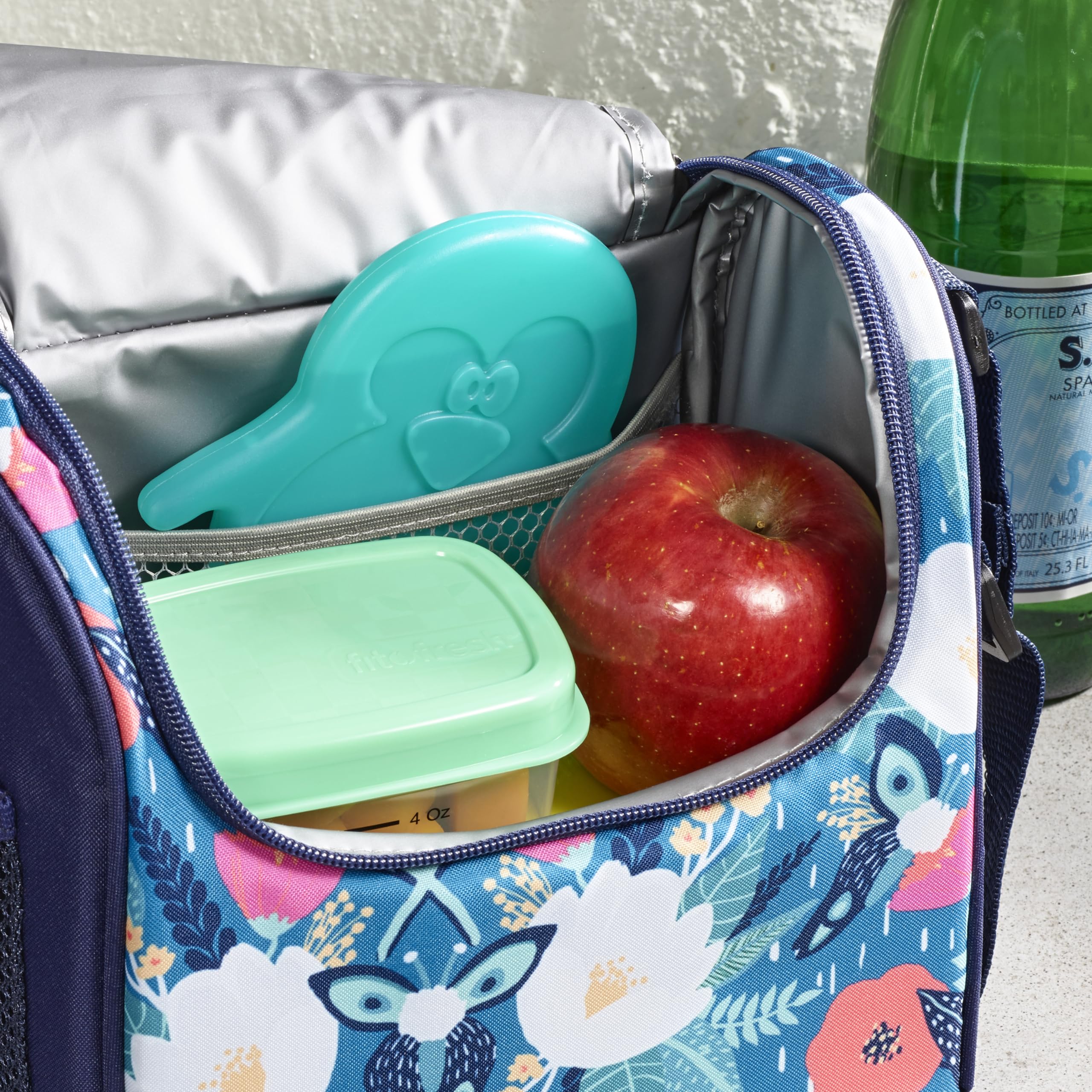 Fit & Fresh Cool Coolers Kids Lunch Box Ice Packs, Slim Ice Packs for Lunch Bags, Lunch Ice Packs Reusable-Multicolored, Set of 4 (Penguin)