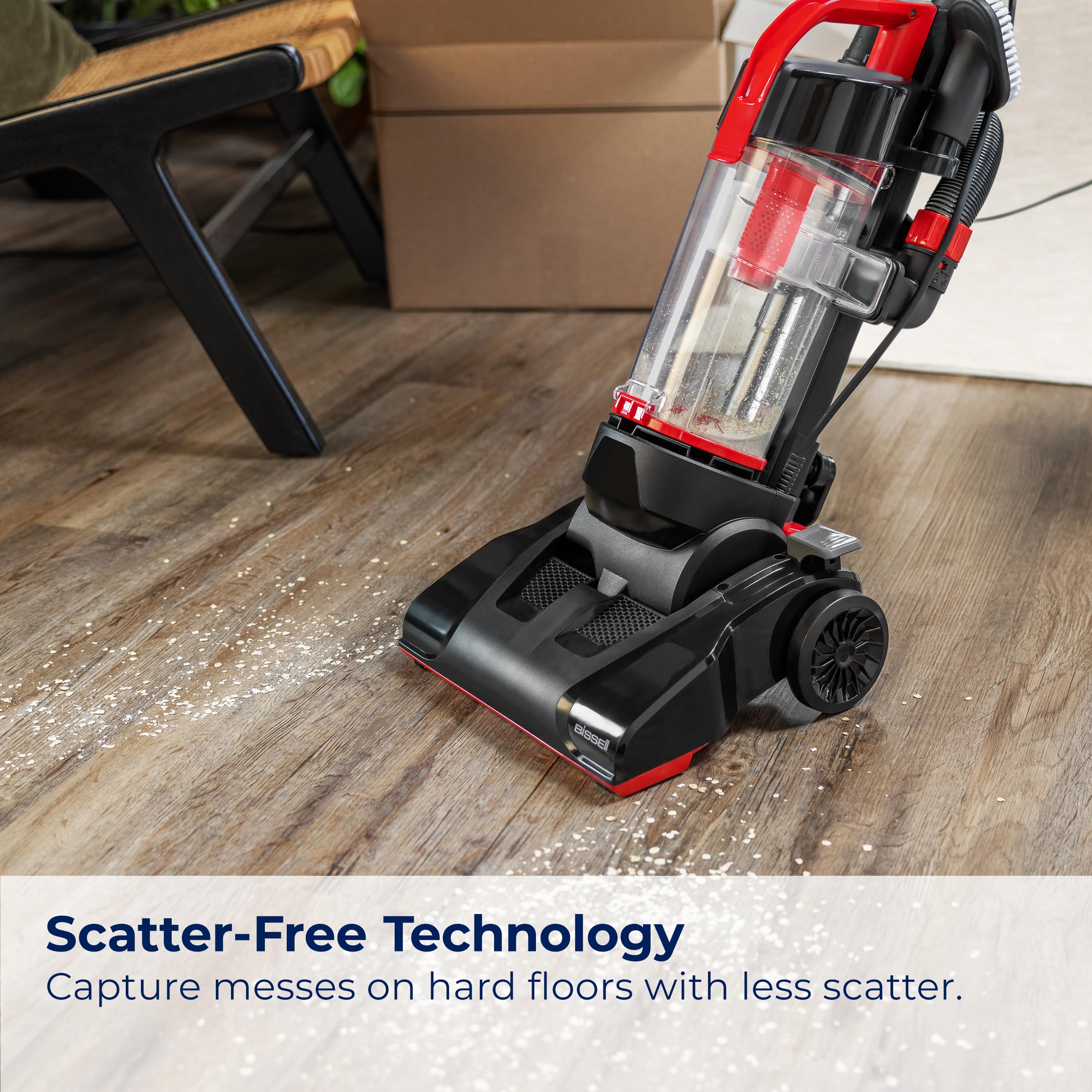 Bissell CleanView Compact Upright Vacuum, Fits in Dorm Rooms & Apartments, Lightweight with Powerful Suction and Removable Extension Wand, 3508