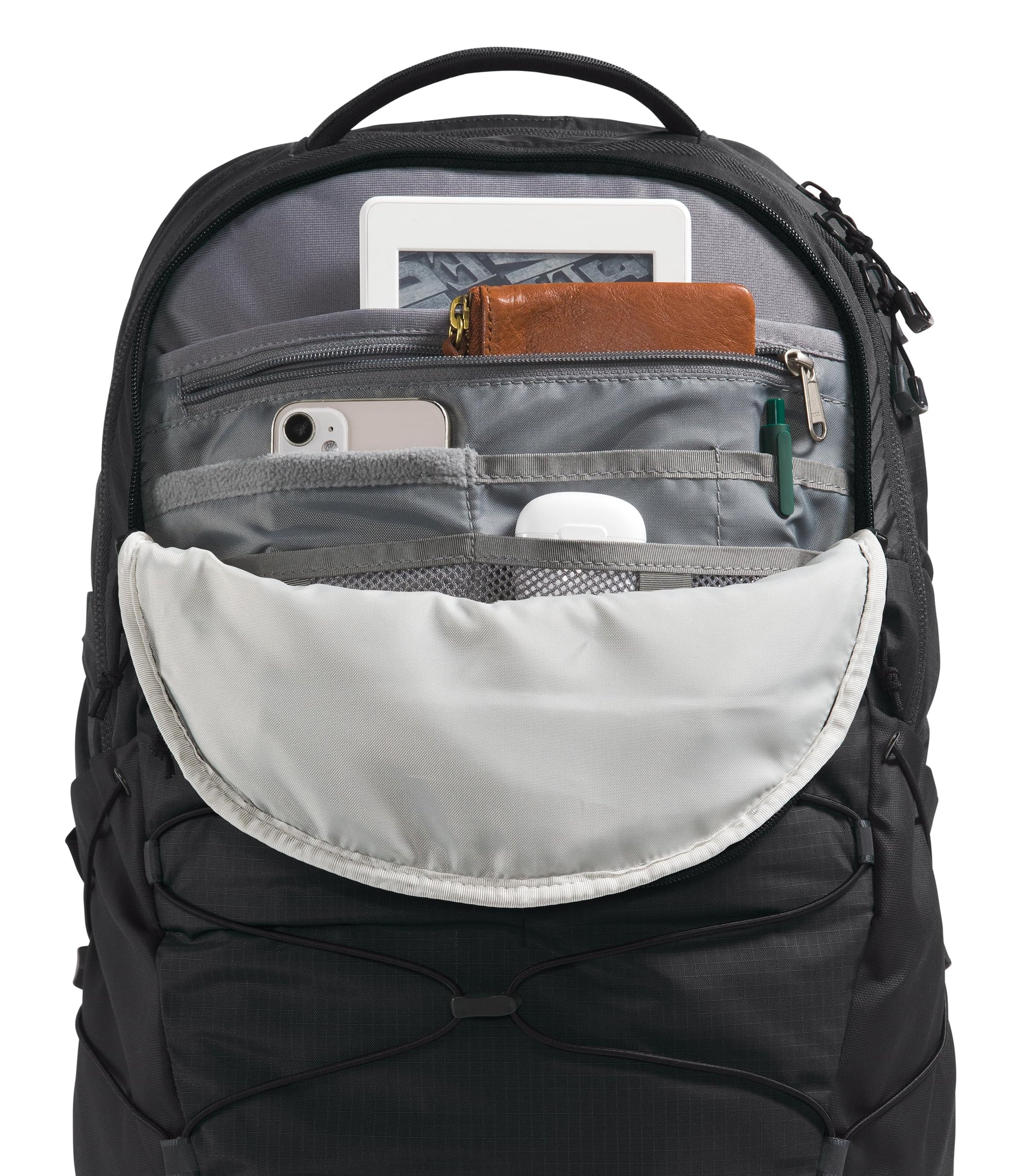 THE NORTH FACE Borealis Commuter Laptop Backpack | Water Repellent Finish, 16" Laptop Sleeve, Large Main Compartment for Everyday Carry, TNF Black/TNF Black-NPF, One Size