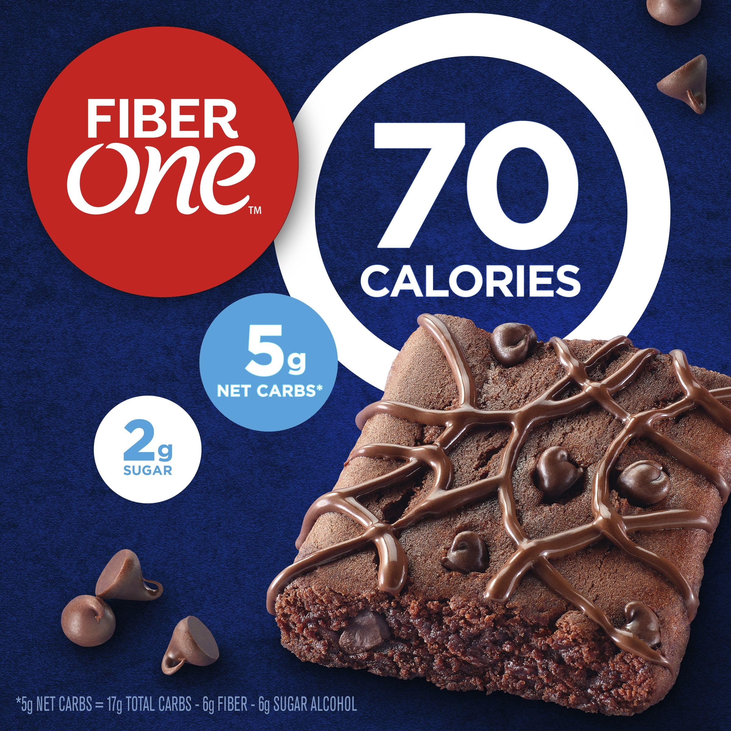 Fiber One 70 Calorie Brownies, Chocolate Fudge Snack Bars, Mega Pack, 18 Ct, 16 oz
