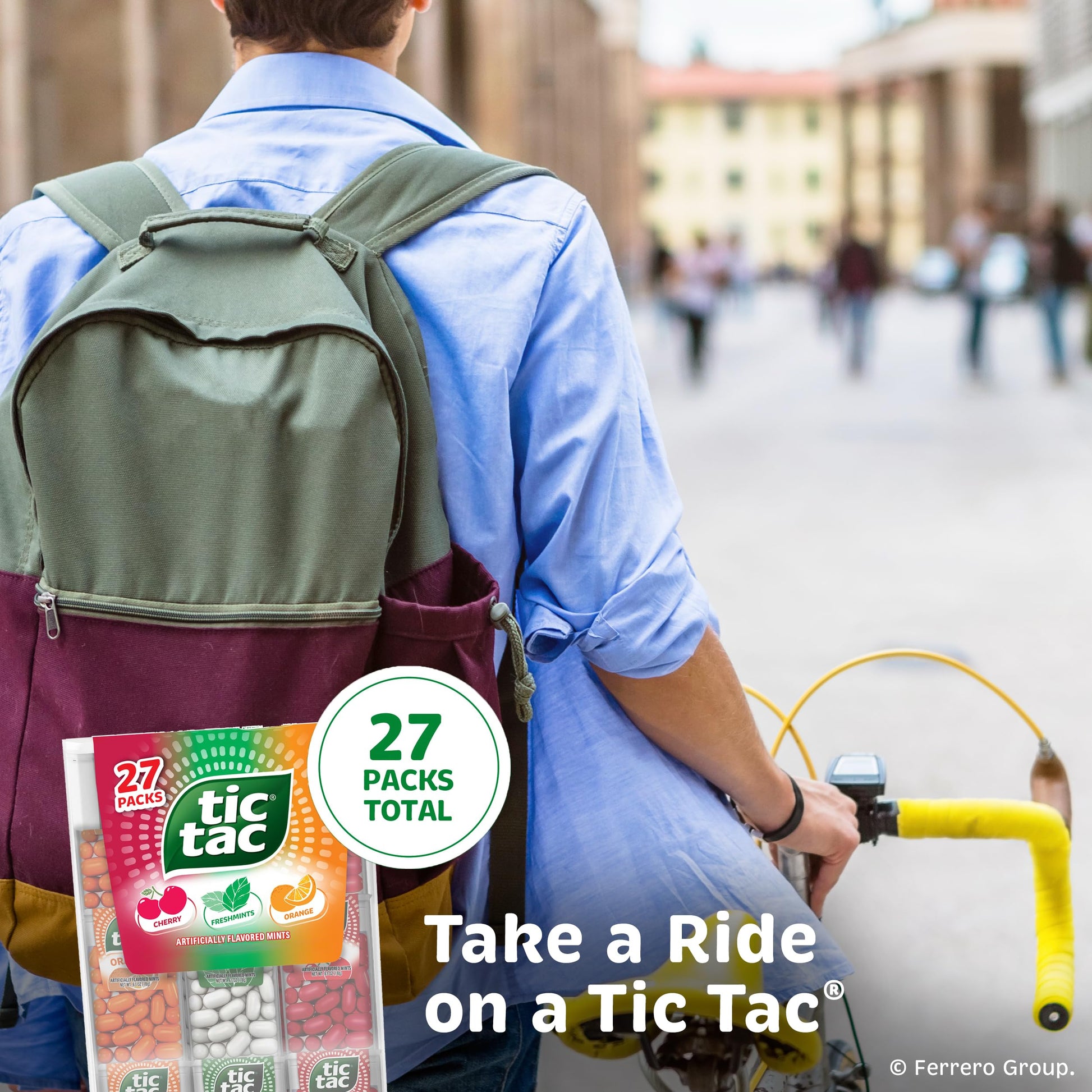 Tic Tac Variety Pack Mega Box, Bulk 27 Packs, Cherry, Freshmints, Orange, Refreshing Fruity Mints, Classic Box, 17.14 oz