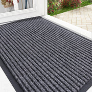 OLANLY Front Door Mat Indoor Outdoor Entrance, Waterproof Heavy Duty Doormat, Fade Resistant, Low Profile, Easy Clean Patio Porch Welcome Floor Mats for Entry, 29.5x17, Grey