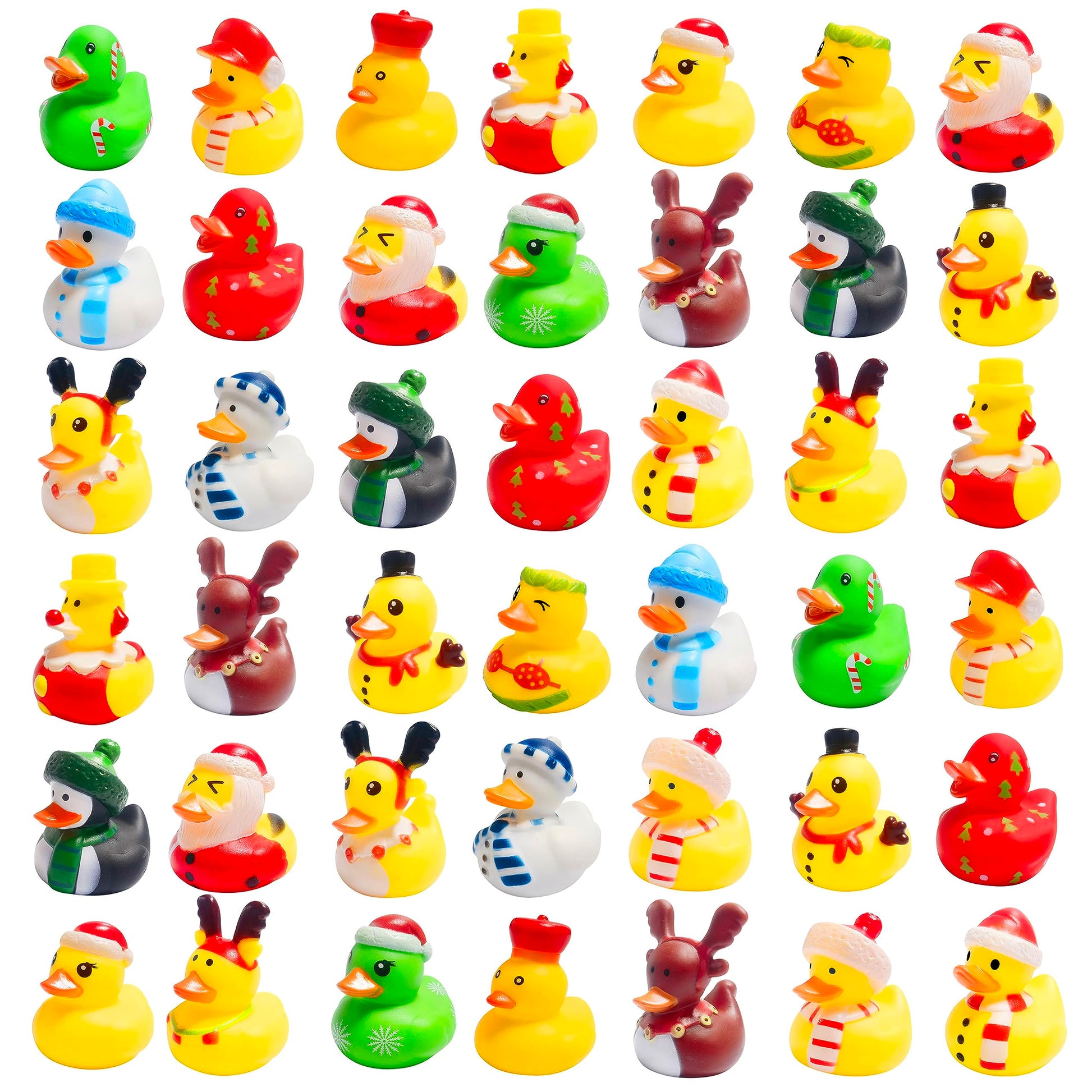 36 Pcs Christmas Rubber Ducks,Baby Showers Accessories Jeep Duckies Bath Toys for Kids Christmas Party Favors,Gift Exchange,Christmas Stocking Stuffers(Christmas)