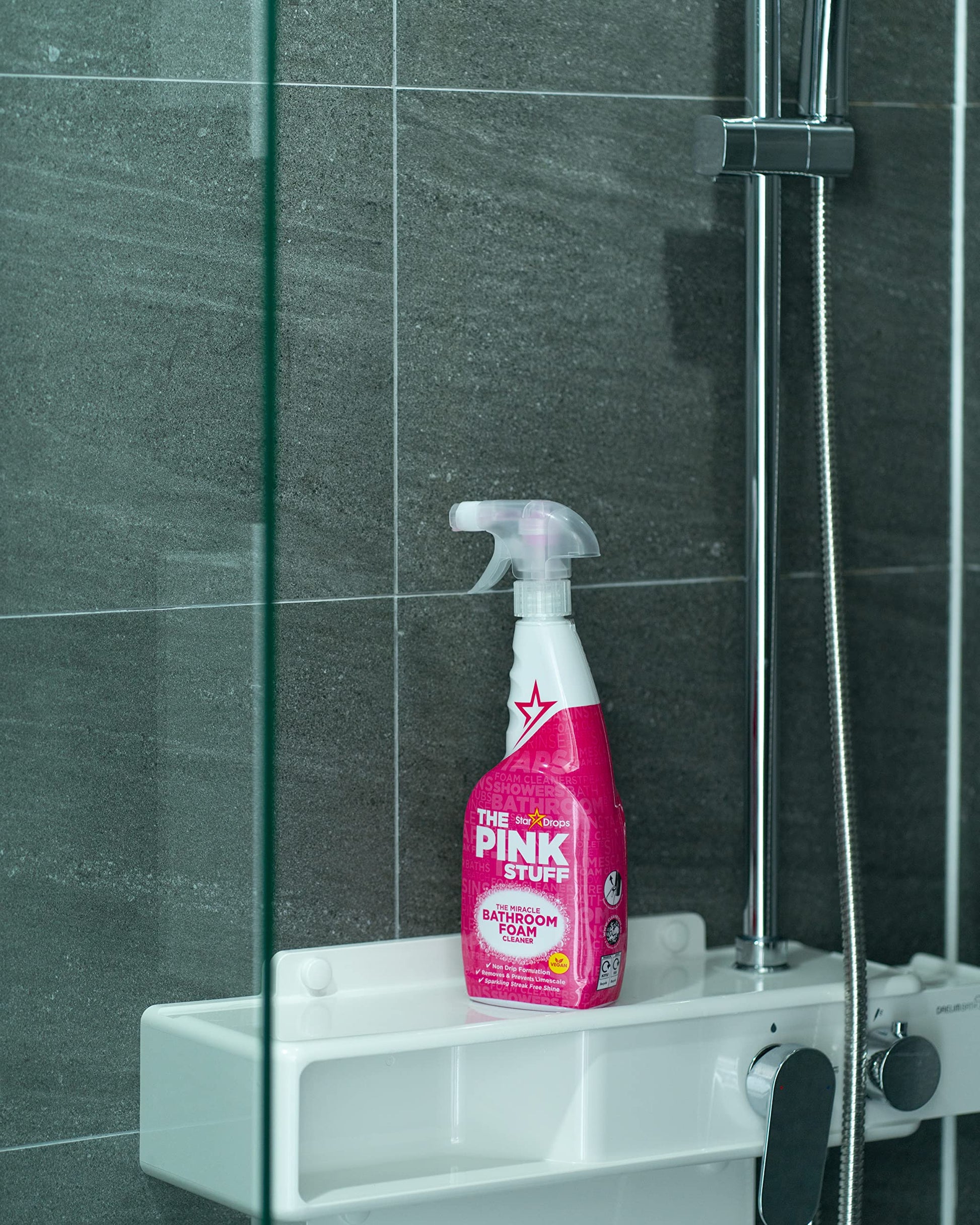 Stardrops - The Pink Stuff - Miracle Bathroom Foam Cleaner 750ml - Baths, Tiles, Soap Scum, Limescale, Streak Free