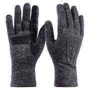 Isotoner Women's Spandex Cold Weather Stretch Gloves - Winter smarTouch Driving Gloves with smartDri Water Repellant - Faux Leather Grip, Black Heather