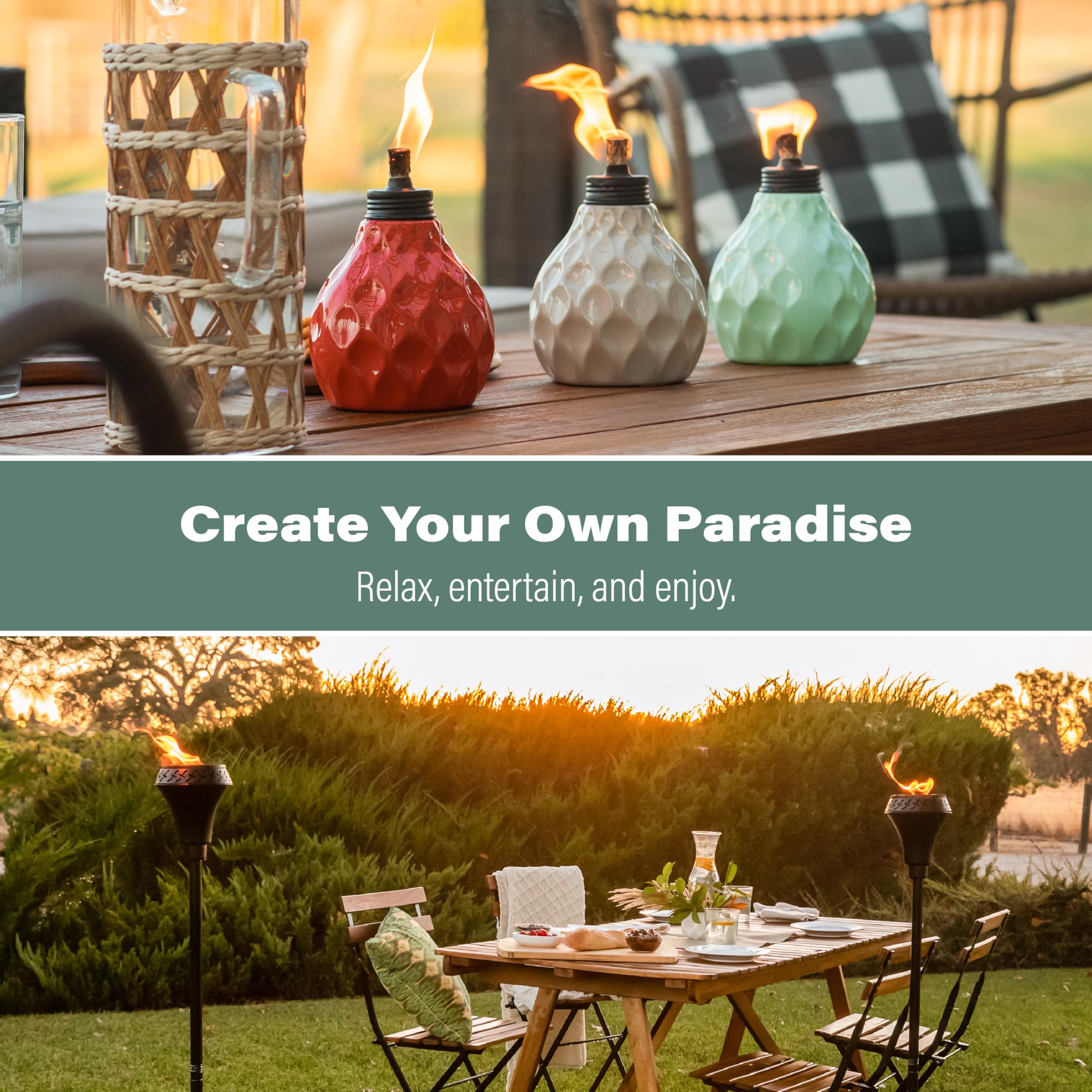 TIKI Citronella Torch Fuel - 1 Gallon (128 oz.), Easy Pour, Long-Lasting for Outdoor Torches & Table Torches, with Citronella & Lemongrass Oil, for Patio, Garden & Backyard Use