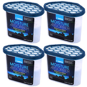 ZARPAX Moisture Absorber Activated Charcoal 10.5 oz/300g | Removes Moisture, Damp, Humidity & Odors | Odor Absorber | Moisture Trap for Bathroom, Closet, Kitchen & Small Spaces | Set of 4