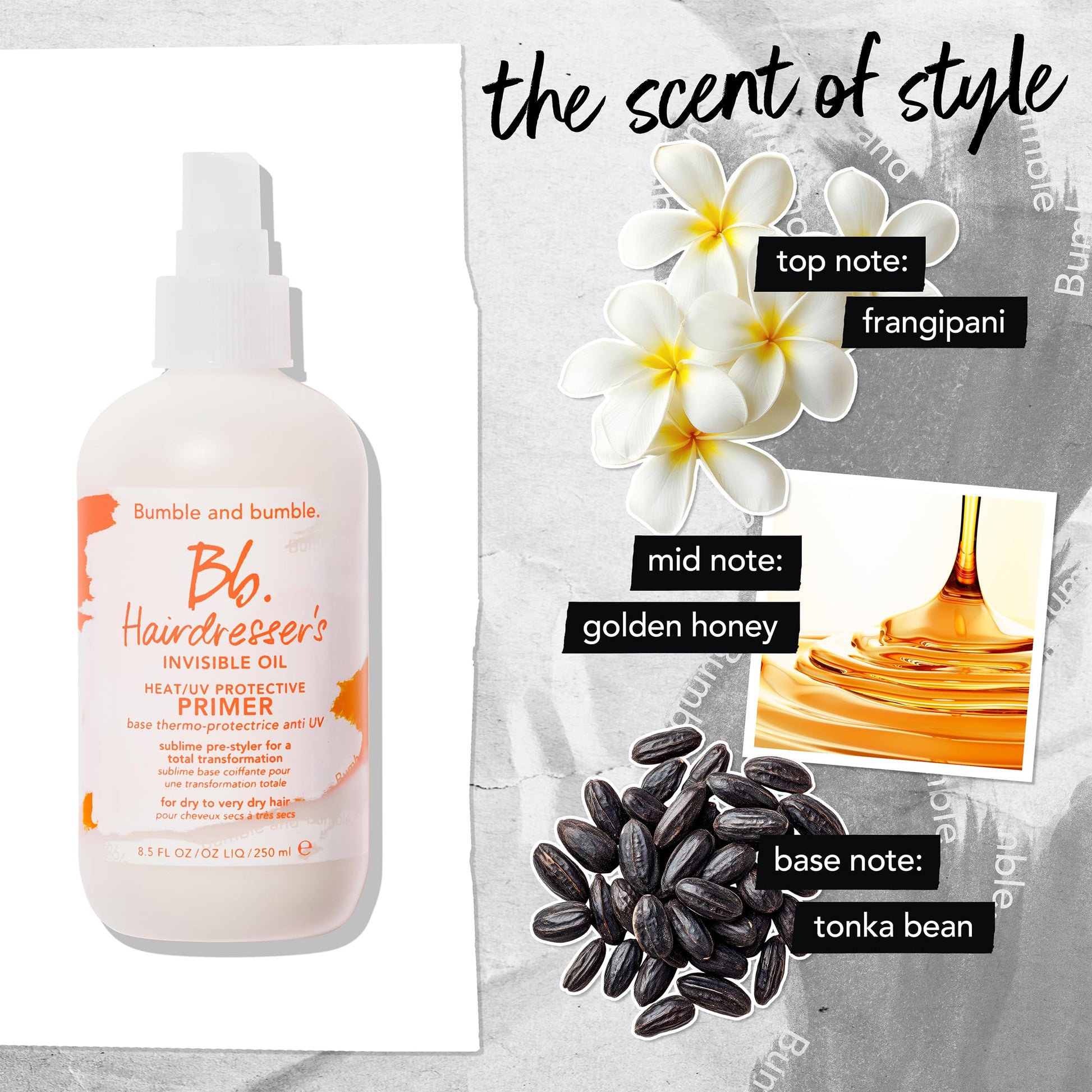 Bumble and bumble. Hairdresser's Invisible Oil Heat/UV Protection Leave-In Conditioner Hair Primer | Hydrating, Anti Frizz, Color Safe | Straight, Coily | With Argan Oil + Coconut Oil, 8.5 Fl Oz