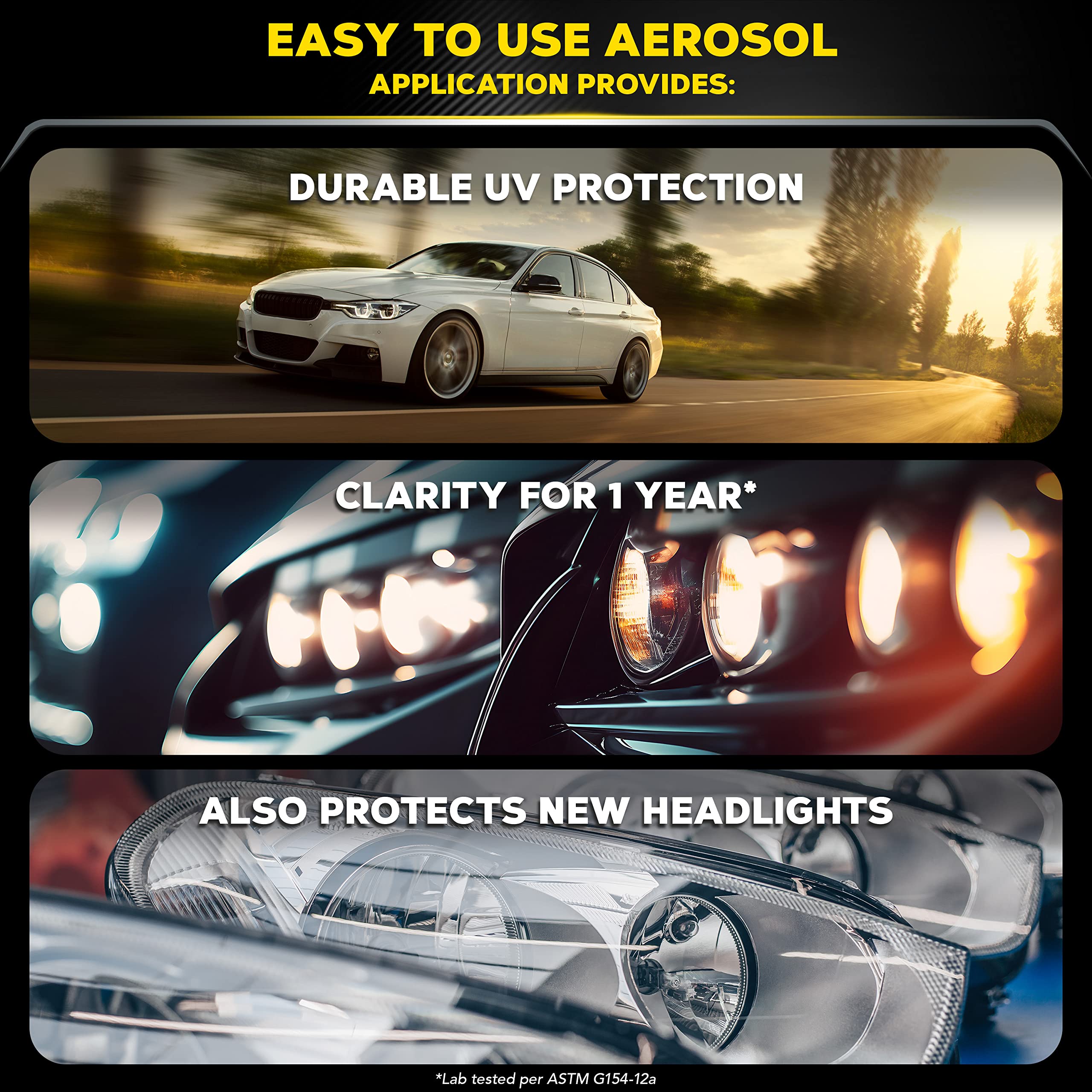 Meguiar's Keep Clear Headlight Coating, Maintain Like-New Clarity of Your Headlights with an Easy-to-Use Formula and UV Protection that Lasts All Year Long, 4 Ounce Aerosol