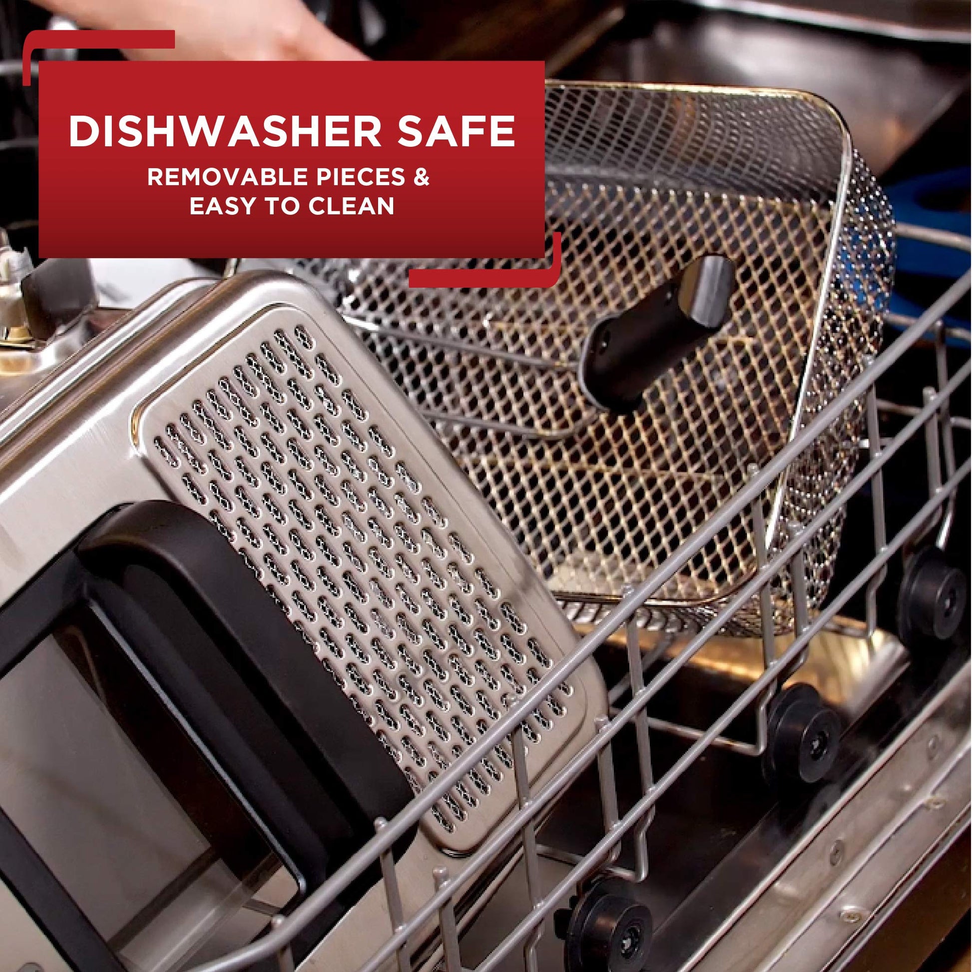 T-fal 3.5L Stainless Steel Deep Fryer with Basket, 1700W Electric Deep Fryer with Basket and Lid, Oil Filtration, Temp Control, Digital Timer, Dishwasher Safe Parts