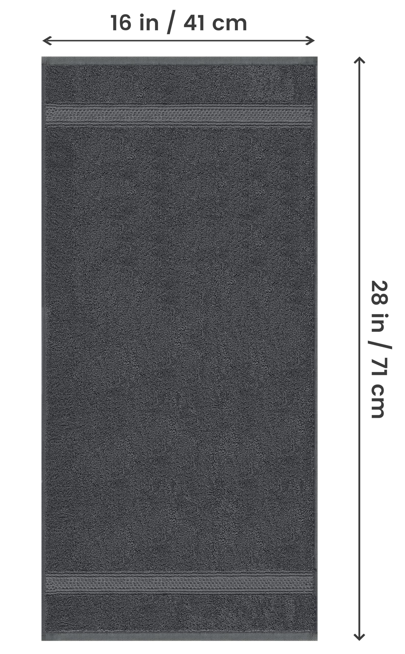 Utopia Towels 6 Pack Premium Hand Towels Set, 16 by 28 inches, 100% Ring Spun Cotton, Ultra Soft and Highly Absorbent 600GSM Towels for Bathroom, Gym, Shower, Hotel, and Spa, Grey