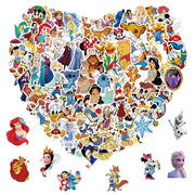 100pcs Disney Cartoon Stickers Gifts for Kids Girl, Cute Princess Waterproof Vinyl Decal for Teen Laptop Water Bottle Bike Guitar Phone Skateboard Luggage (100 Disney Cartoon)