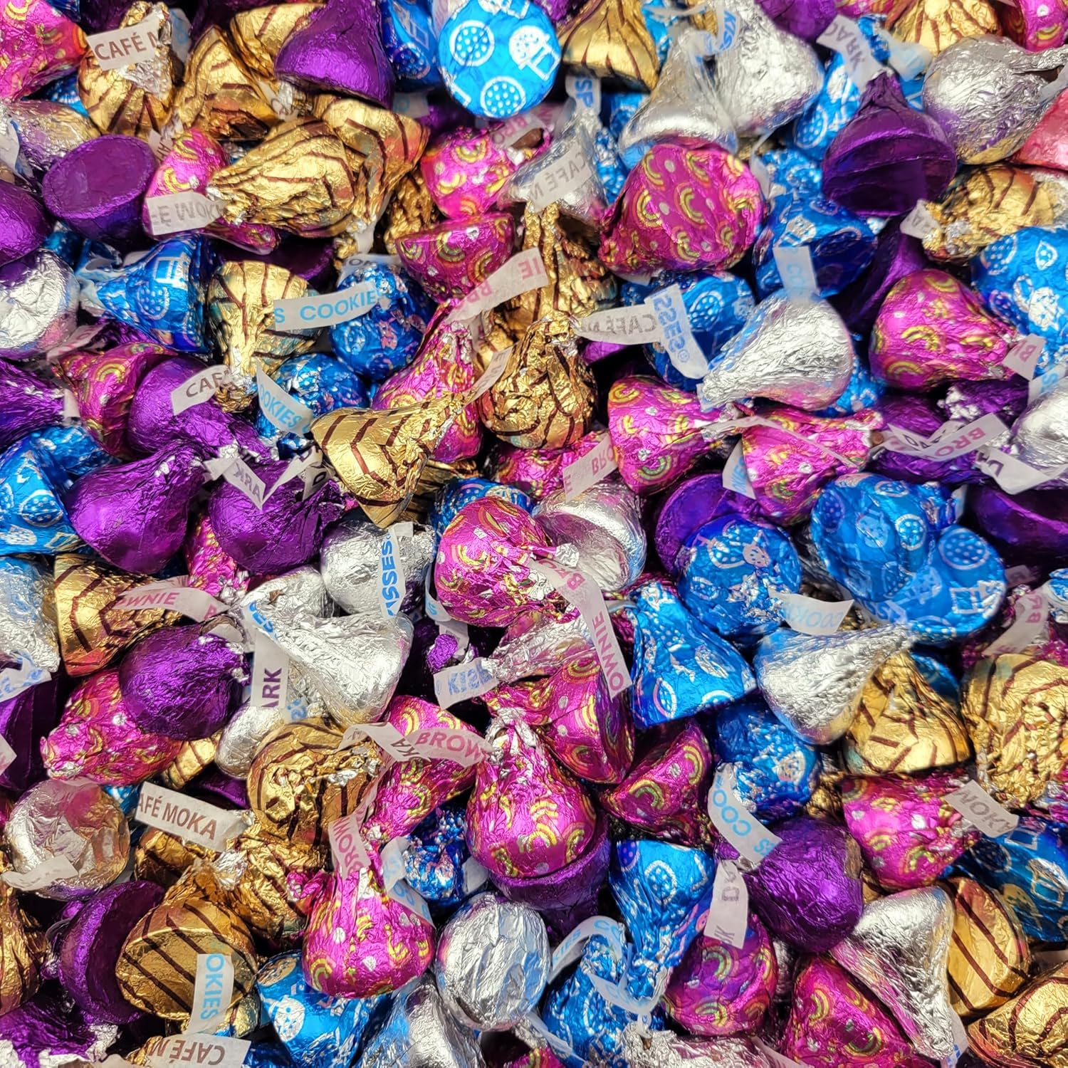Hershey Kisses Assorted Candy - 200 Pieces Assorted Hershey Kisses Bulk - Kisses Chocolate Candy Individually Wrapped - Bulk Chocolate Candy for Gift Bags, Party Favors, Snacking and Sharing - 2 Pounds