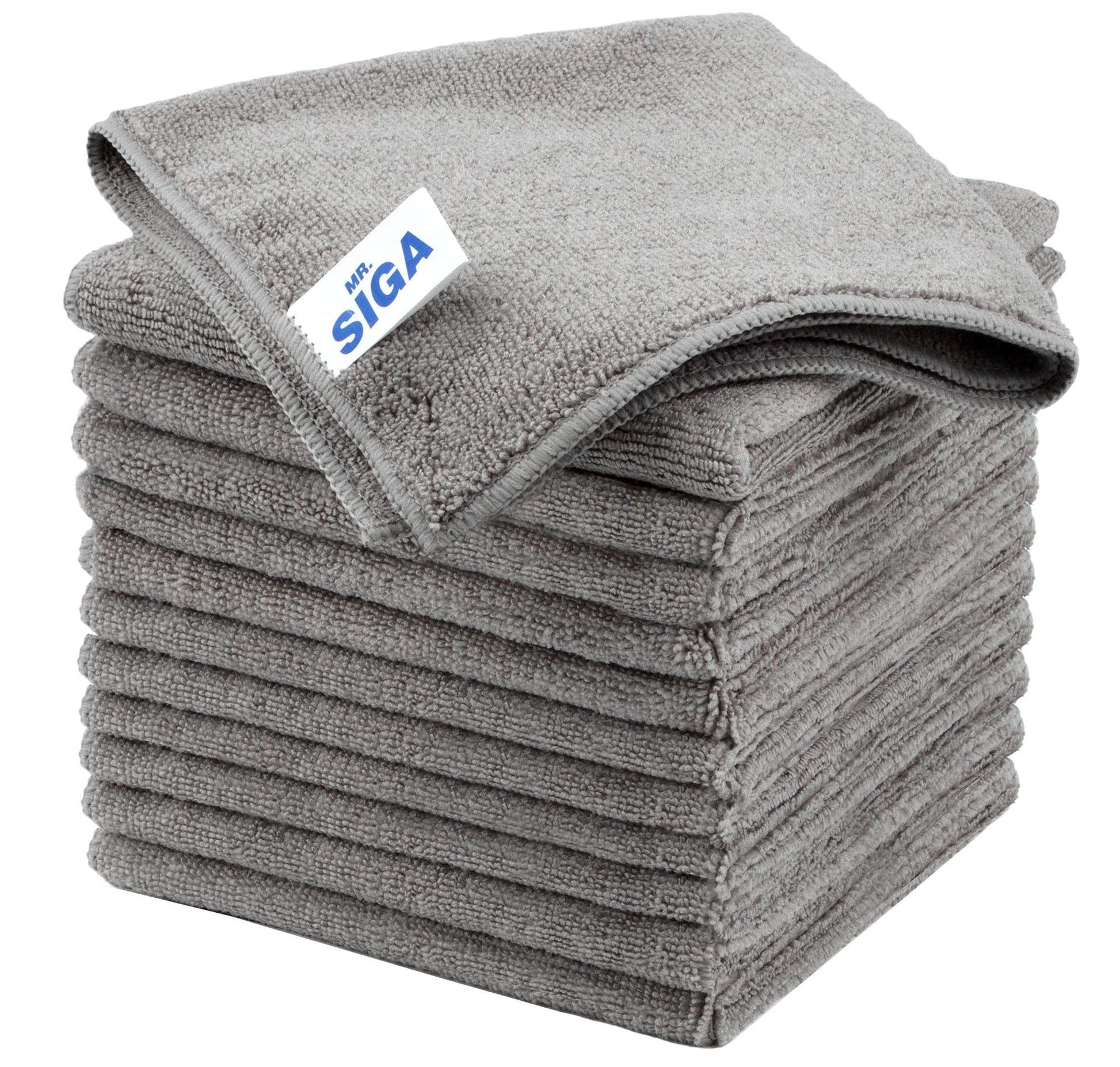 MR.SIGA Microfiber Cleaning Cloth,Pack of 12,Size:12.6" x 12.6"