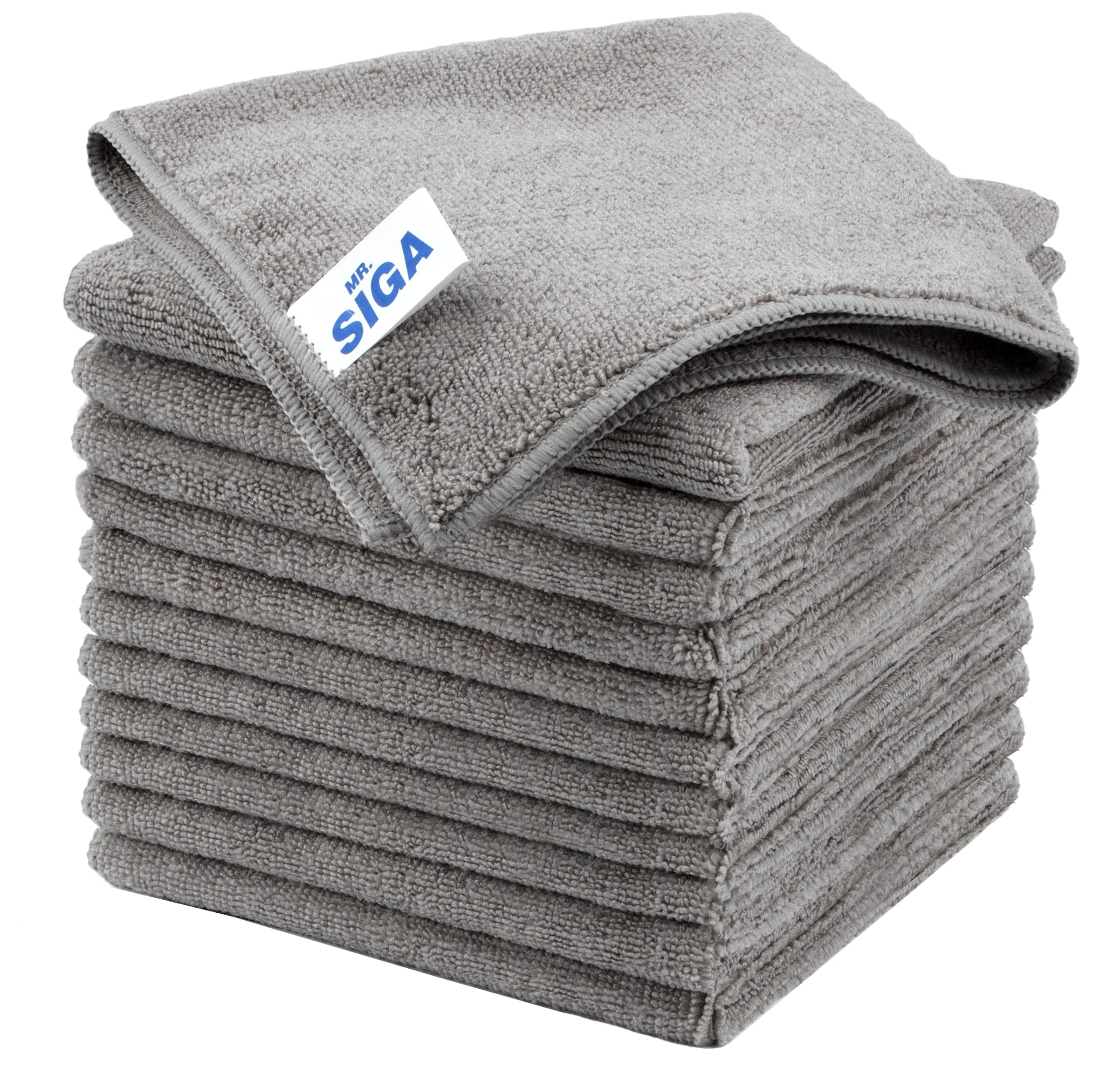 MR.SIGA Microfiber Cleaning Cloth,Pack of 12,Size:12.6" x 12.6"