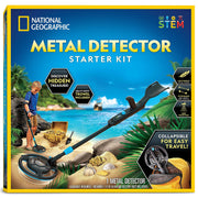 National Geographic Starter Metal Detector Kit for Kids - Kids Metal Detector with 7.4" Waterproof Coil & Trowel, Lightweight Gold Detector, Beach Detecting, Gift for Boys & Girls