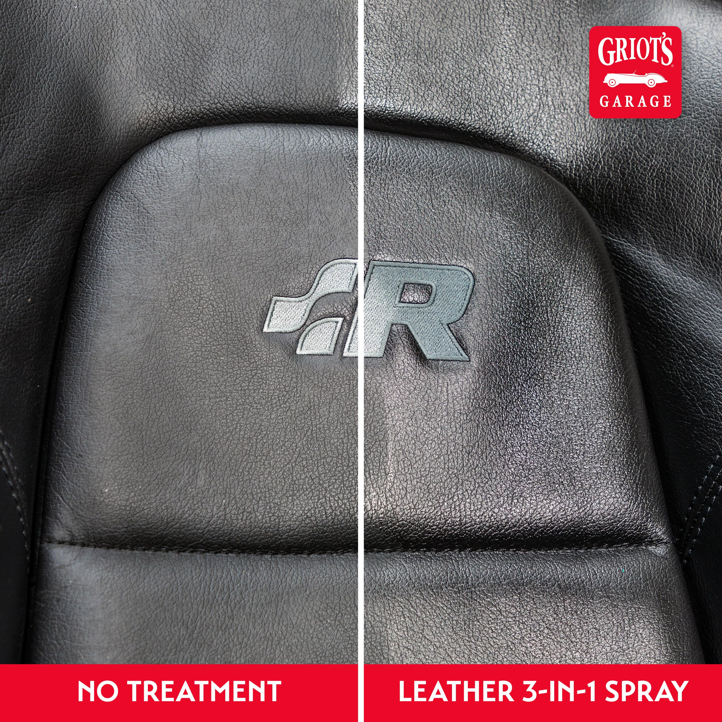 Griot's Garage Leather 3-in-1 Spray, Cleaner and Conditioner for Leather and Vinyl, Car Seats and Vehicle Interior, Truck, RV, Boats, and Home, 10963, 22 oz