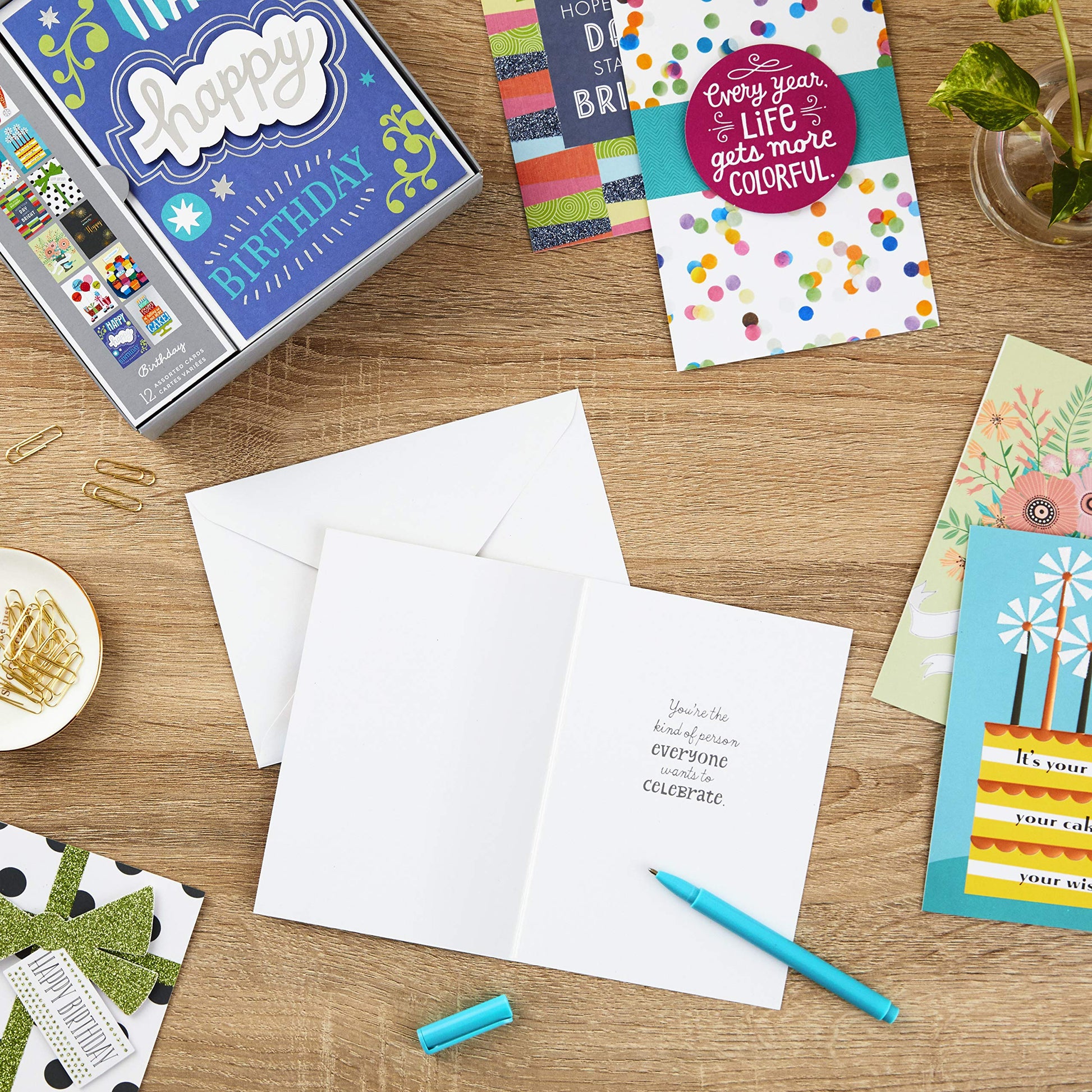 Hallmark Assorted Birthday Greeting Cards (12 Cards and Envelopes)