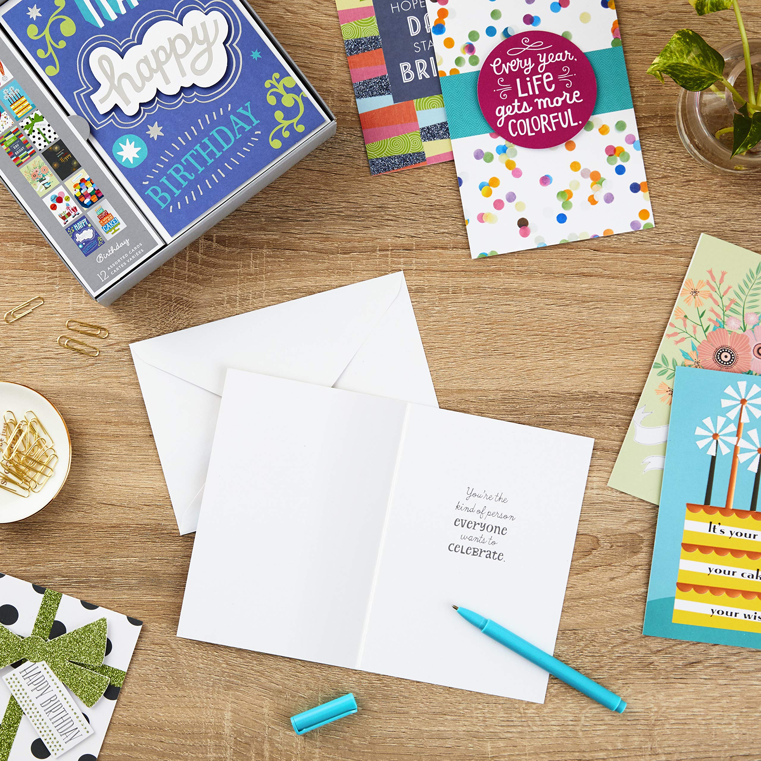 Hallmark Assorted Birthday Greeting Cards (12 Cards and Envelopes)