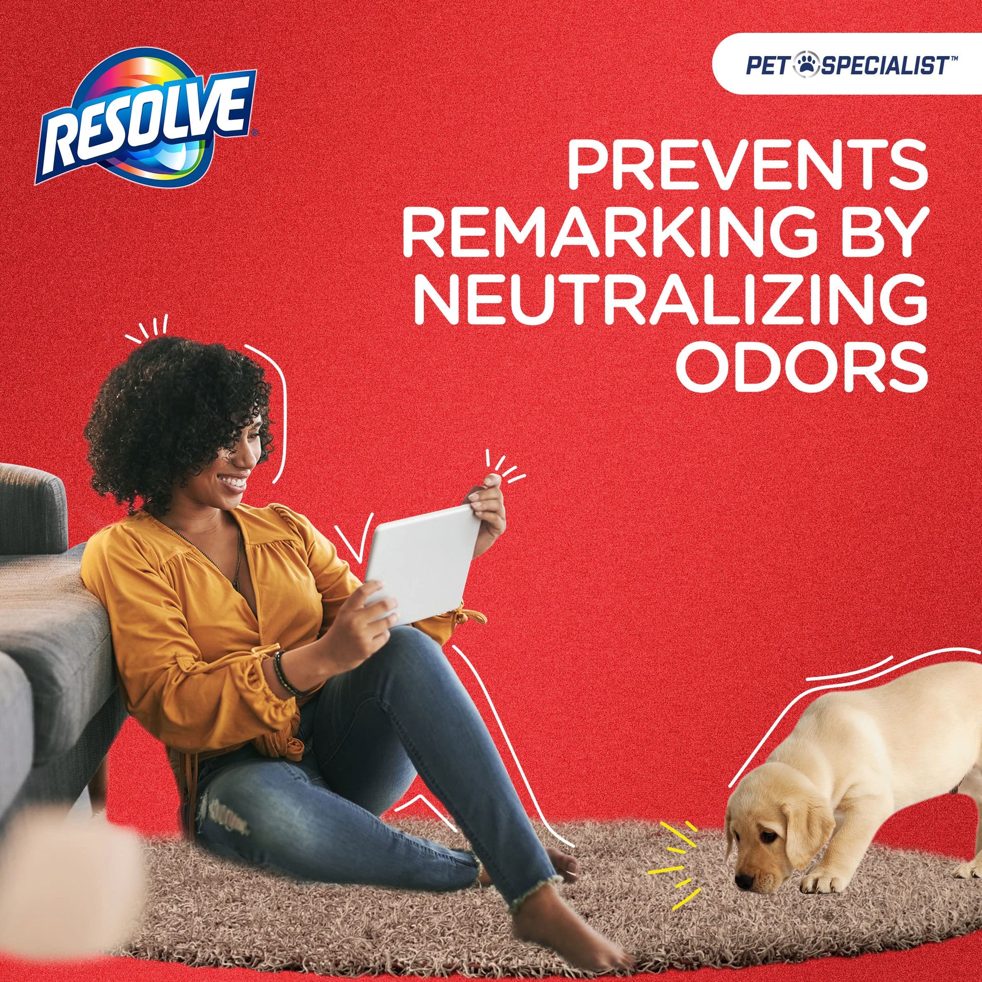 Resolve Pet Specialist Heavy Traffic Foam, Carpet Cleaner, Pet Stain And Odor Remover, Carpet Cleaner Solution, 2 Pack Of 22oz