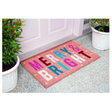 Calloway Mills AZ107561729 Pink Merry & Bright Doormat 17" x 29"